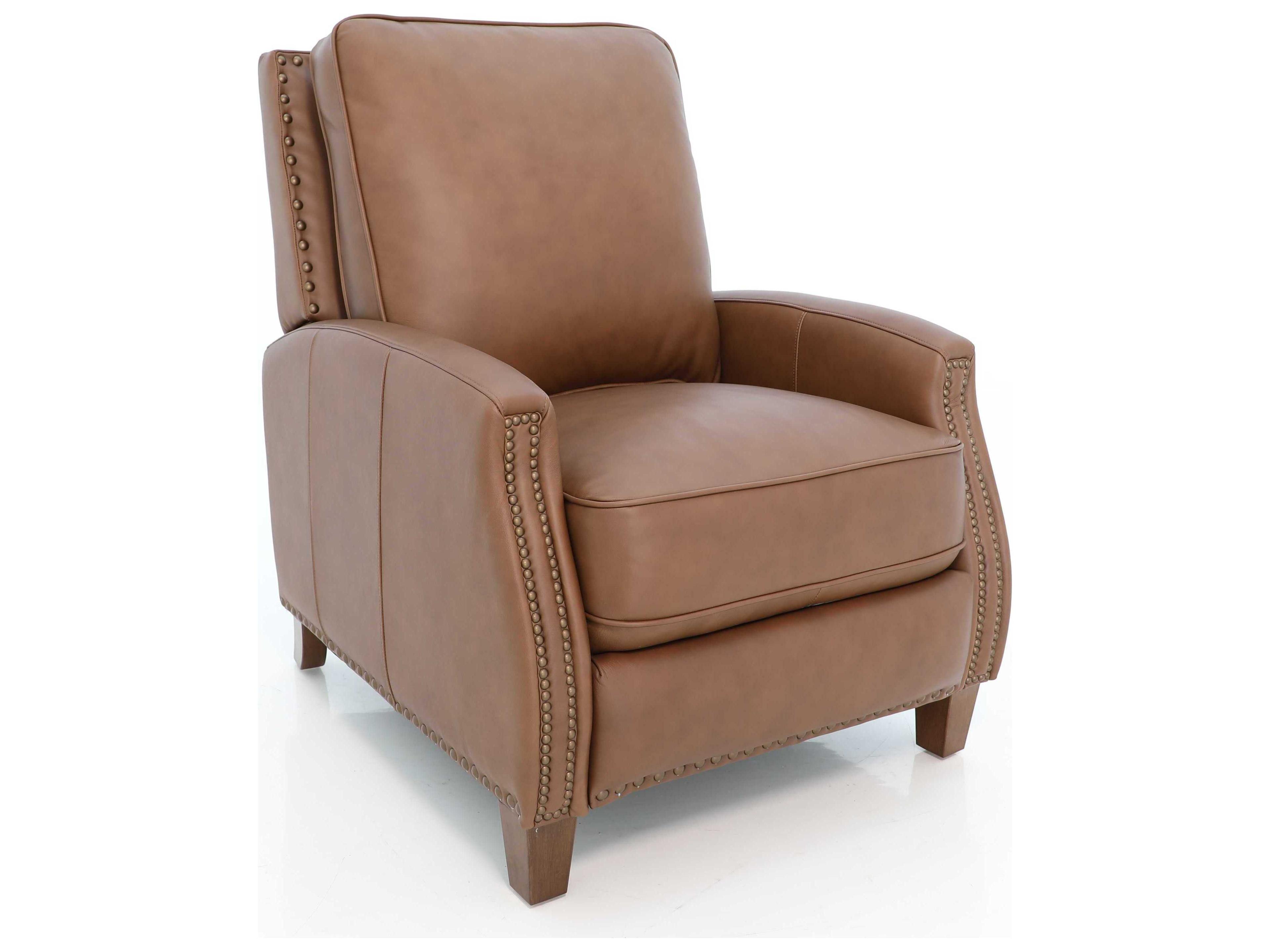 Vintage Melrose Dobbs Saddle Brown Leather Recliner