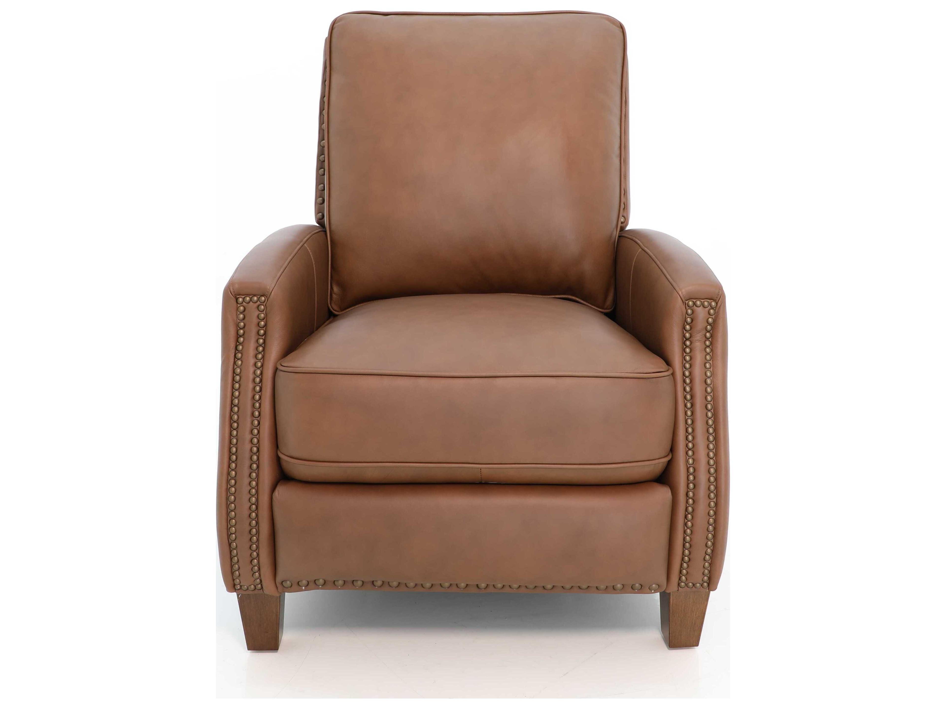 Barcalounger Vintage Melrose Dobbs Saddle Brown Leather Recliner