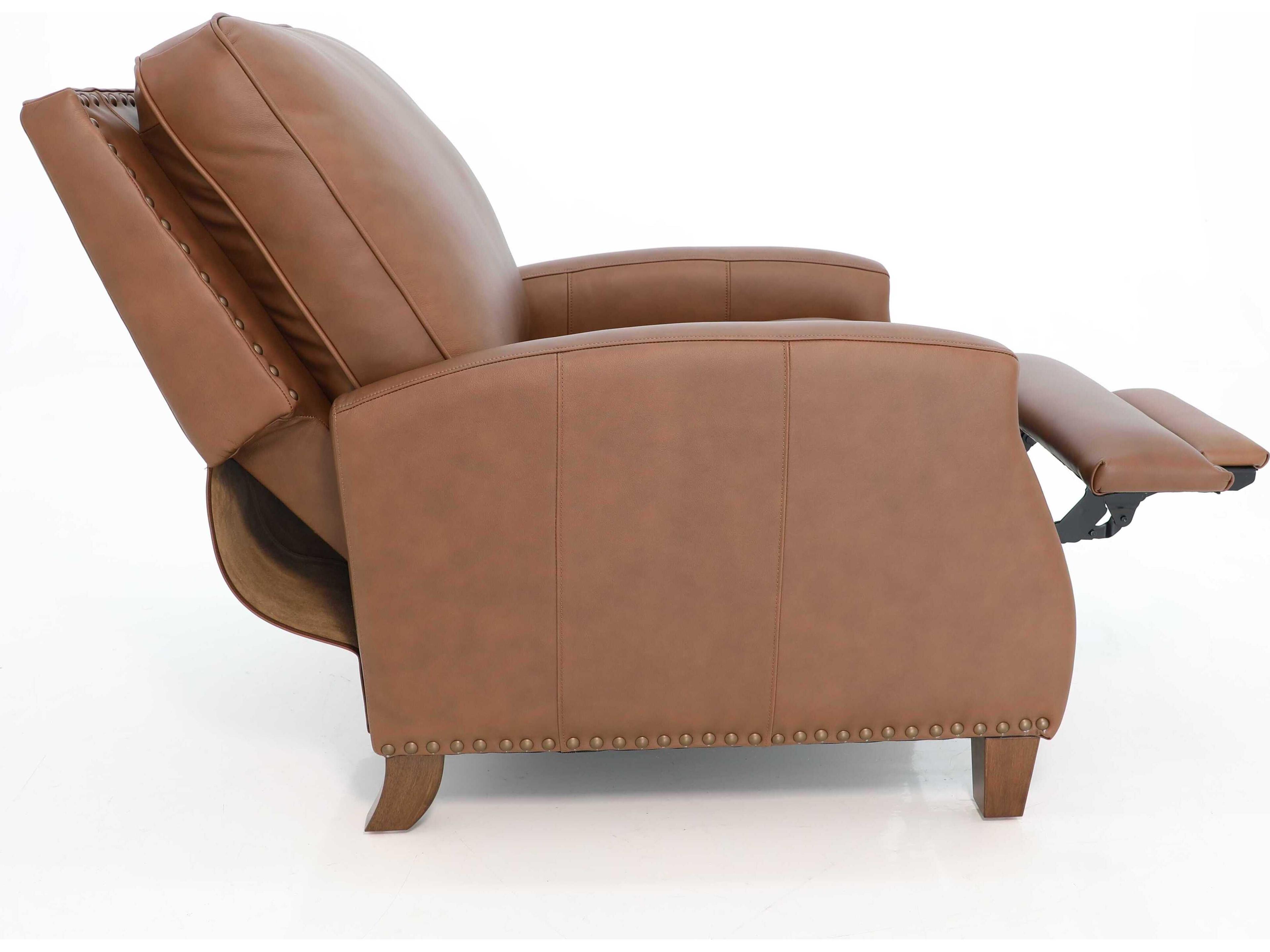 Barcalounger Vintage Melrose Dobbs Saddle Brown Leather Recliner