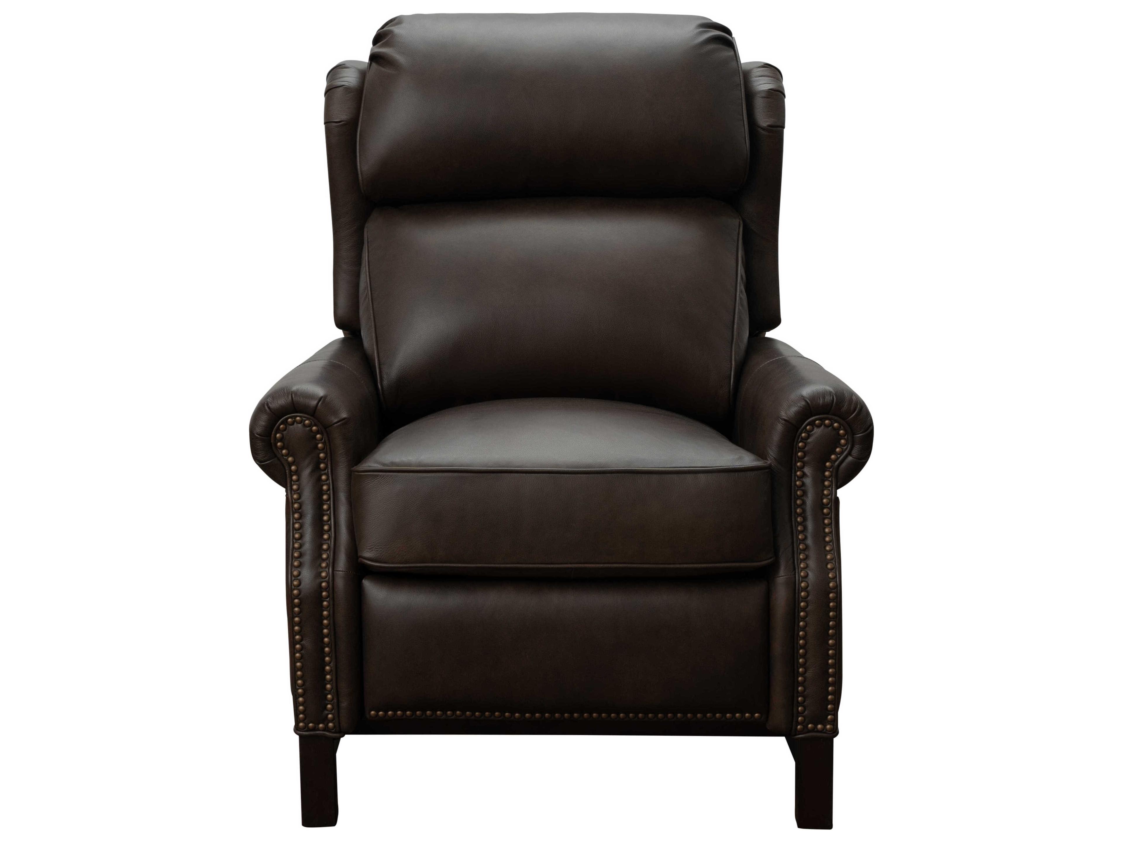 Barcalounger Vintage Thornfield Ashford Walnut Brown Leather Recliner