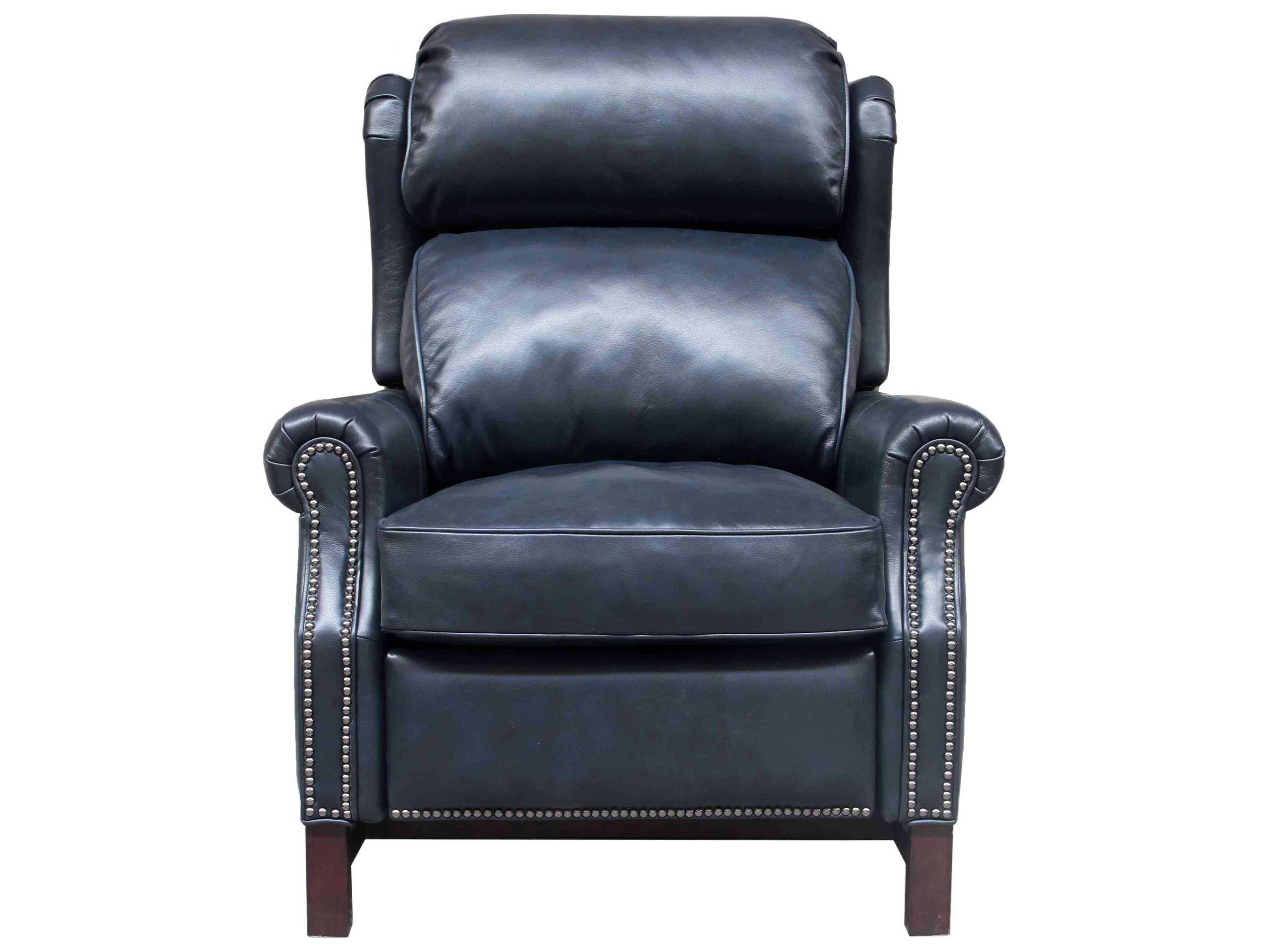 Barcalounger Vintage Thornfield Shoreham Blue Leather Recliner