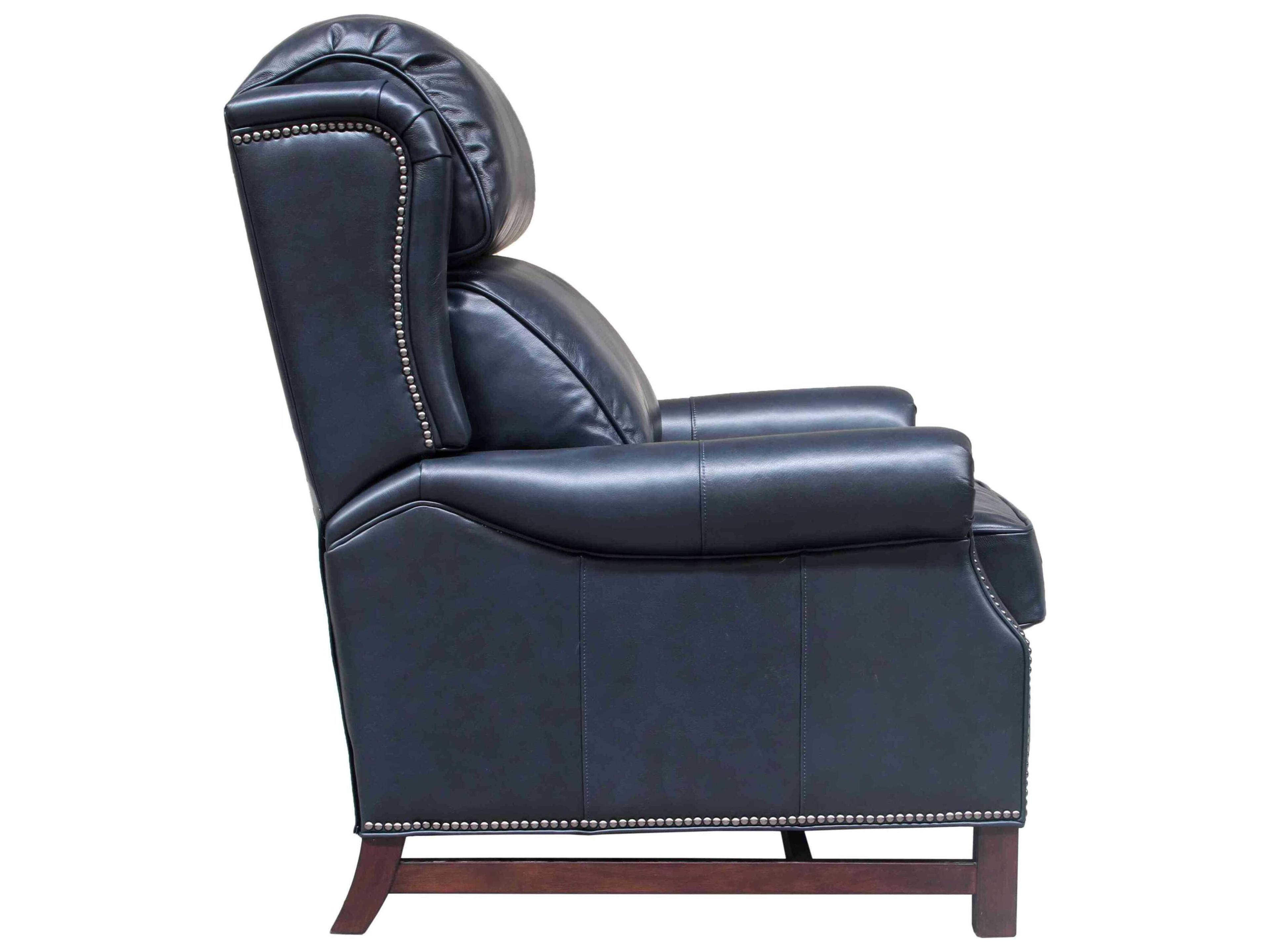 Barcalounger Vintage Thornfield Shoreham Blue Leather Recliner