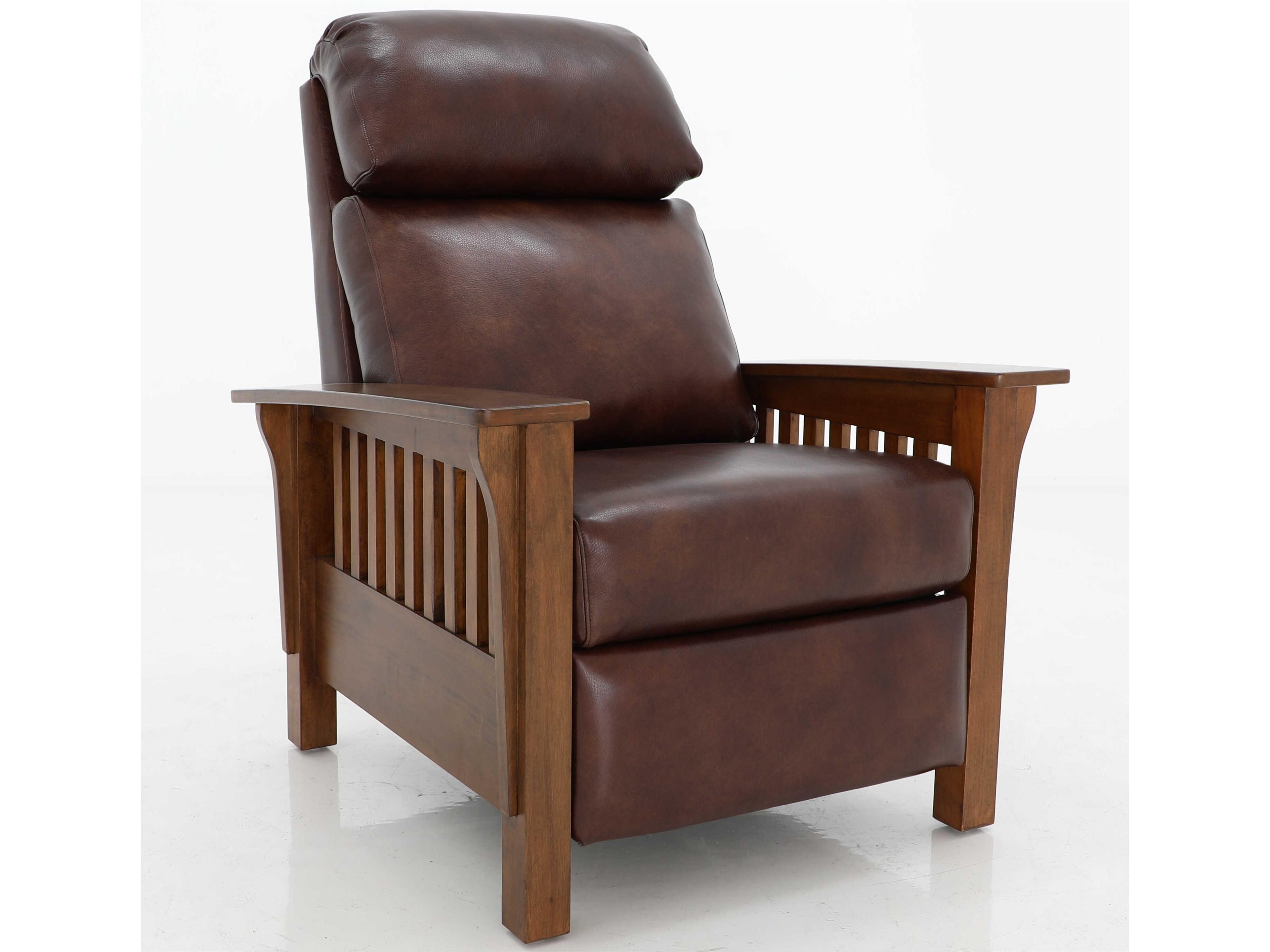 Woodlands Mission Wenlock Fudge Brown Leather Recliner