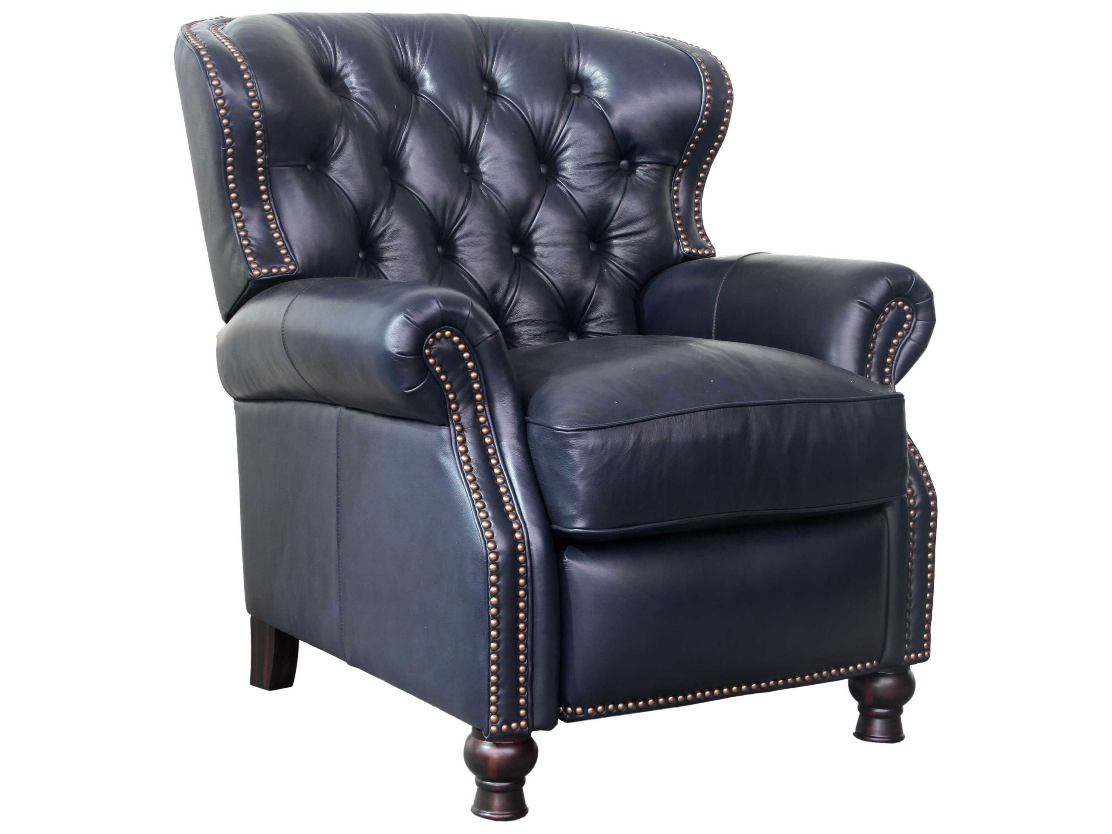 Vintage Presidential Shoreham Blue Leather Recliner