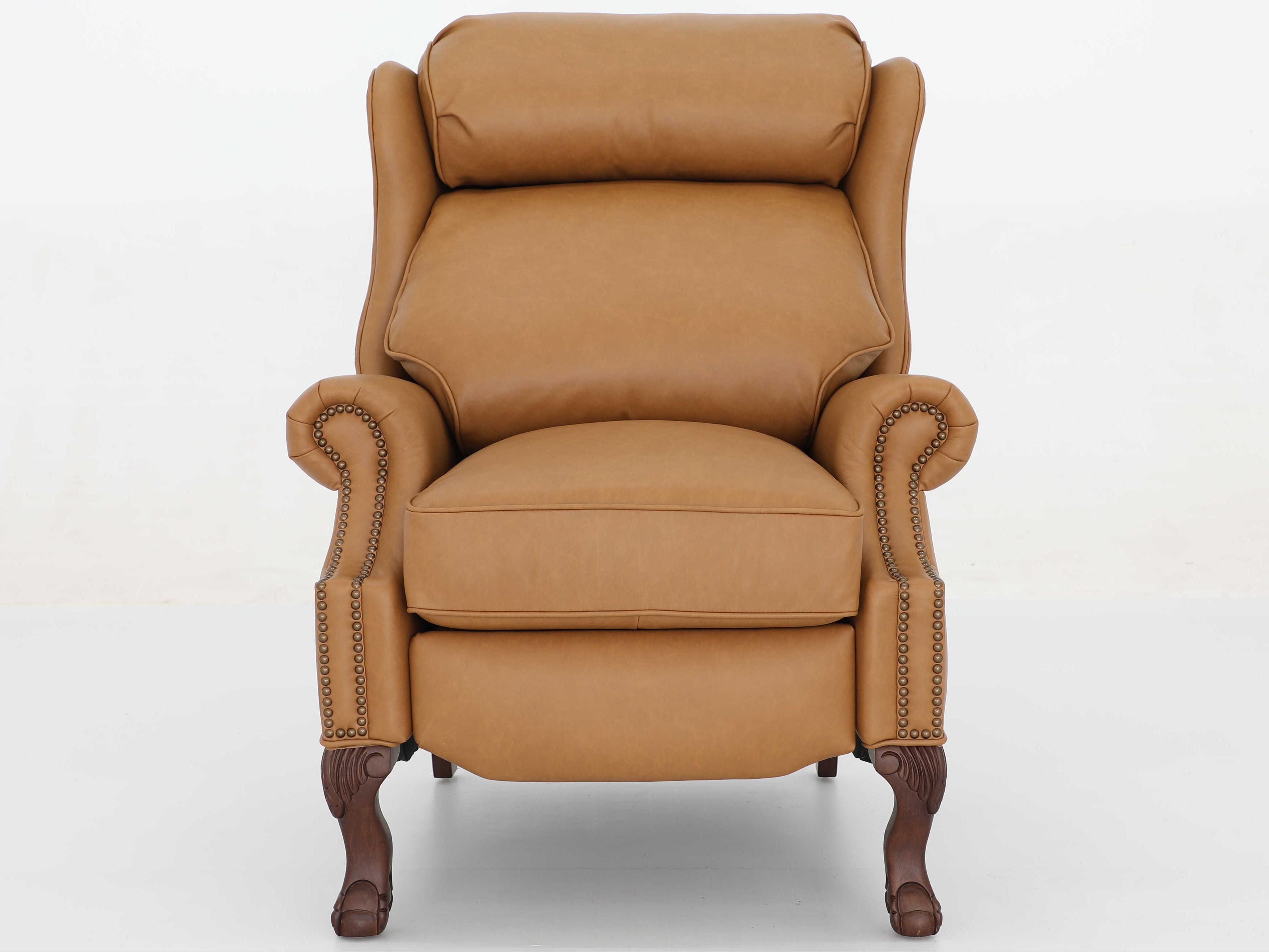 Barcalounger Vintage Danbury Santa Fe Brandy Tan Leather Recliner