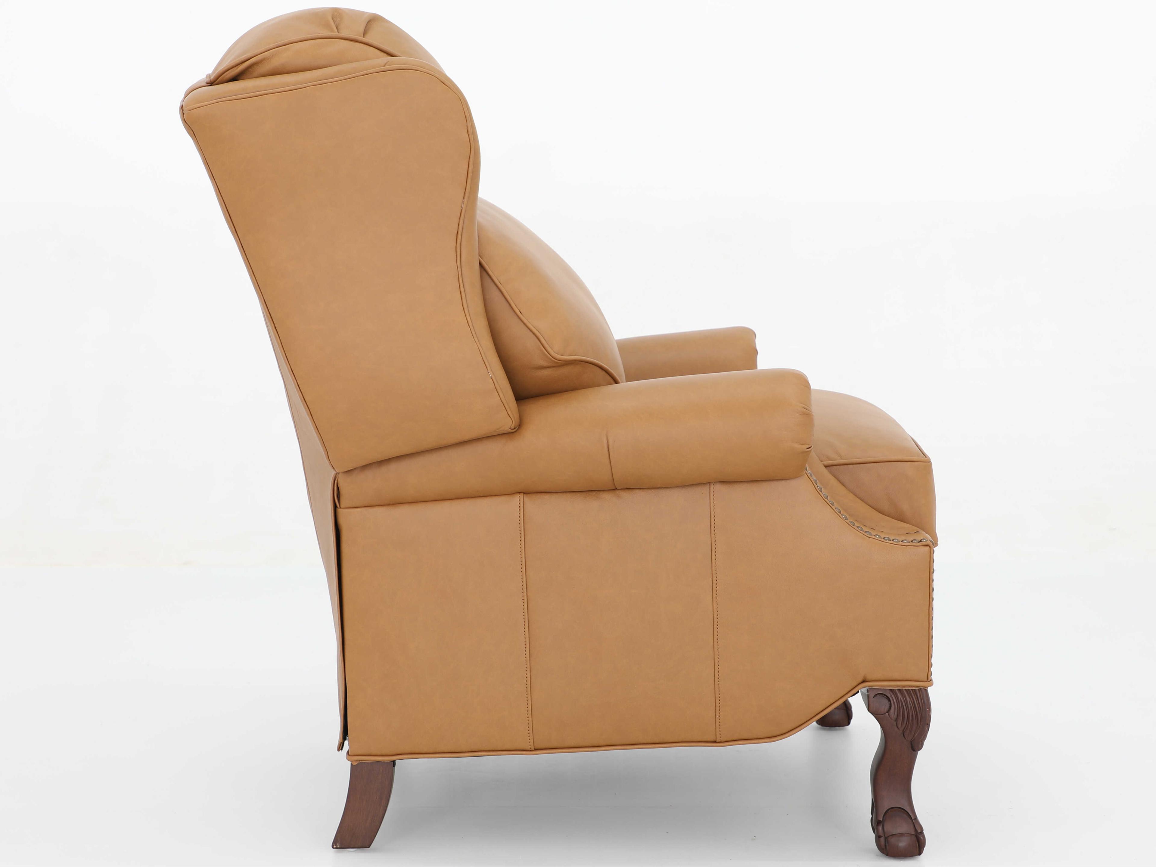 Barcalounger Vintage Danbury Santa Fe Brandy Tan Leather Recliner