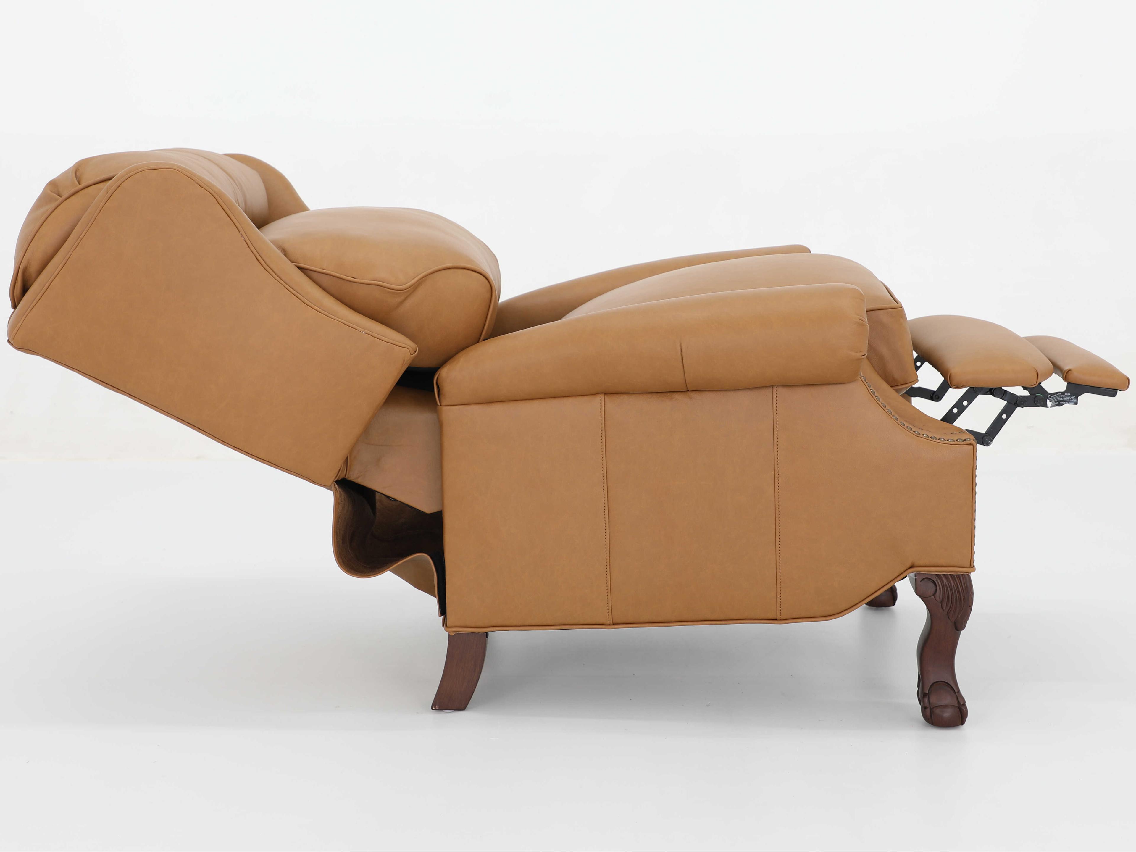 Barcalounger Vintage Danbury Santa Fe Brandy Tan Leather Recliner