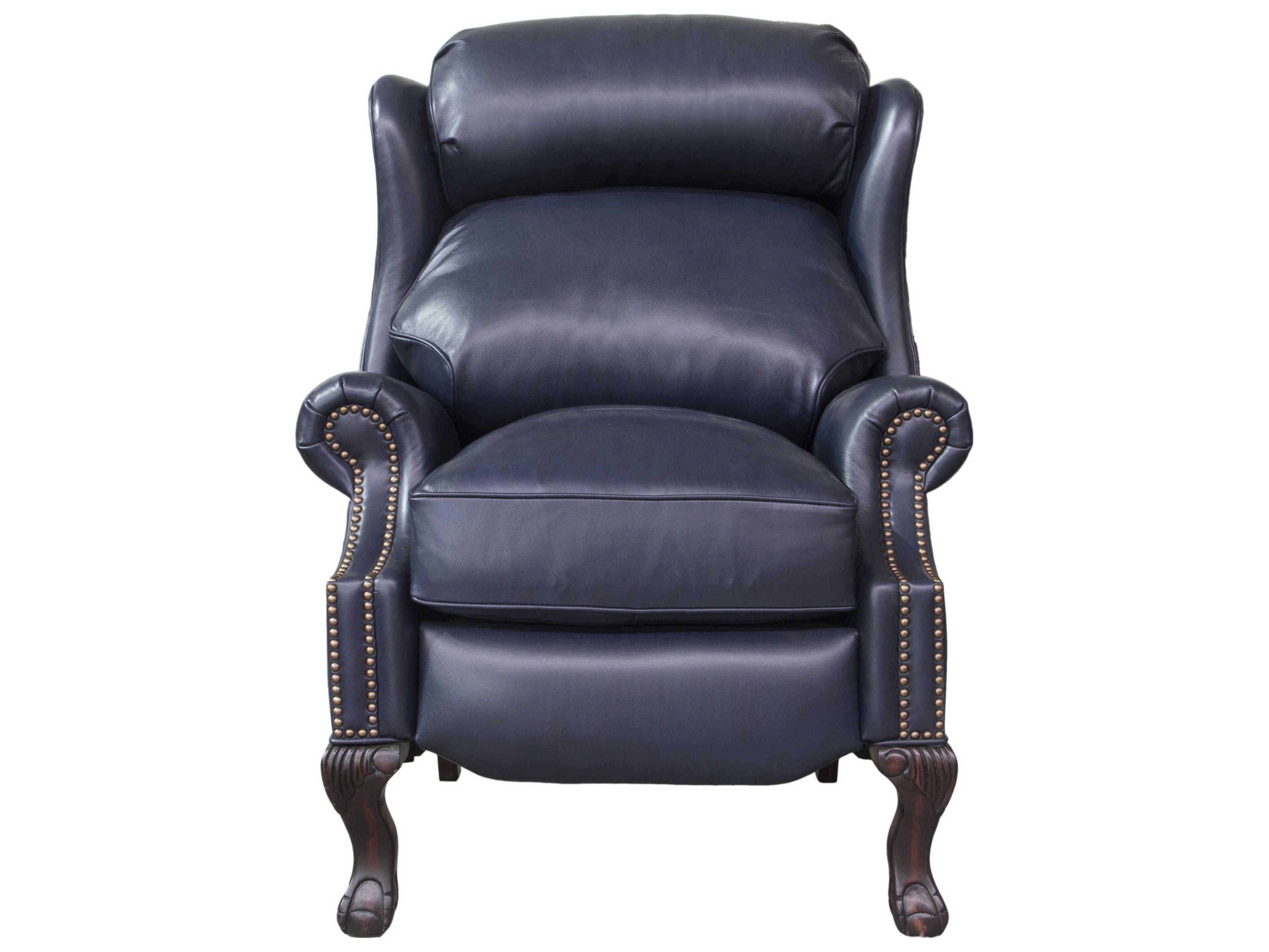 Barcalounger Vintage Danbury Shoreham Blue Leather Recliner