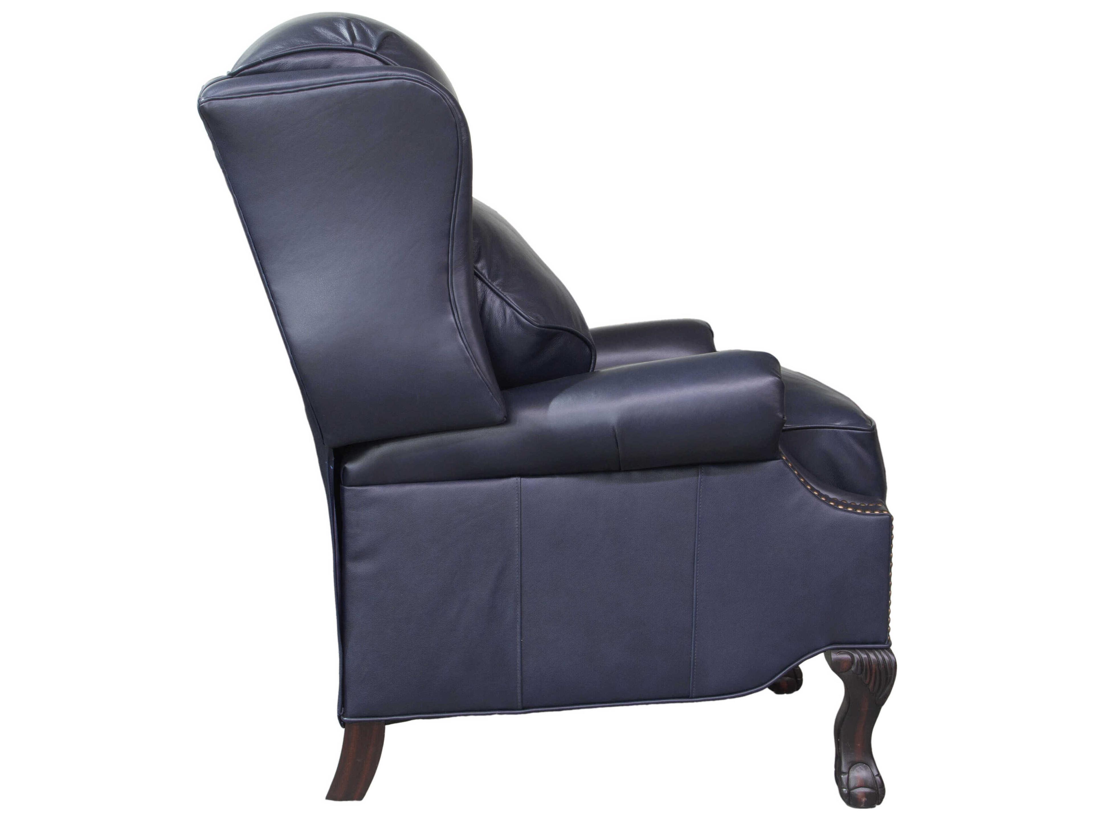 Barcalounger Vintage Danbury Shoreham Blue Leather Recliner