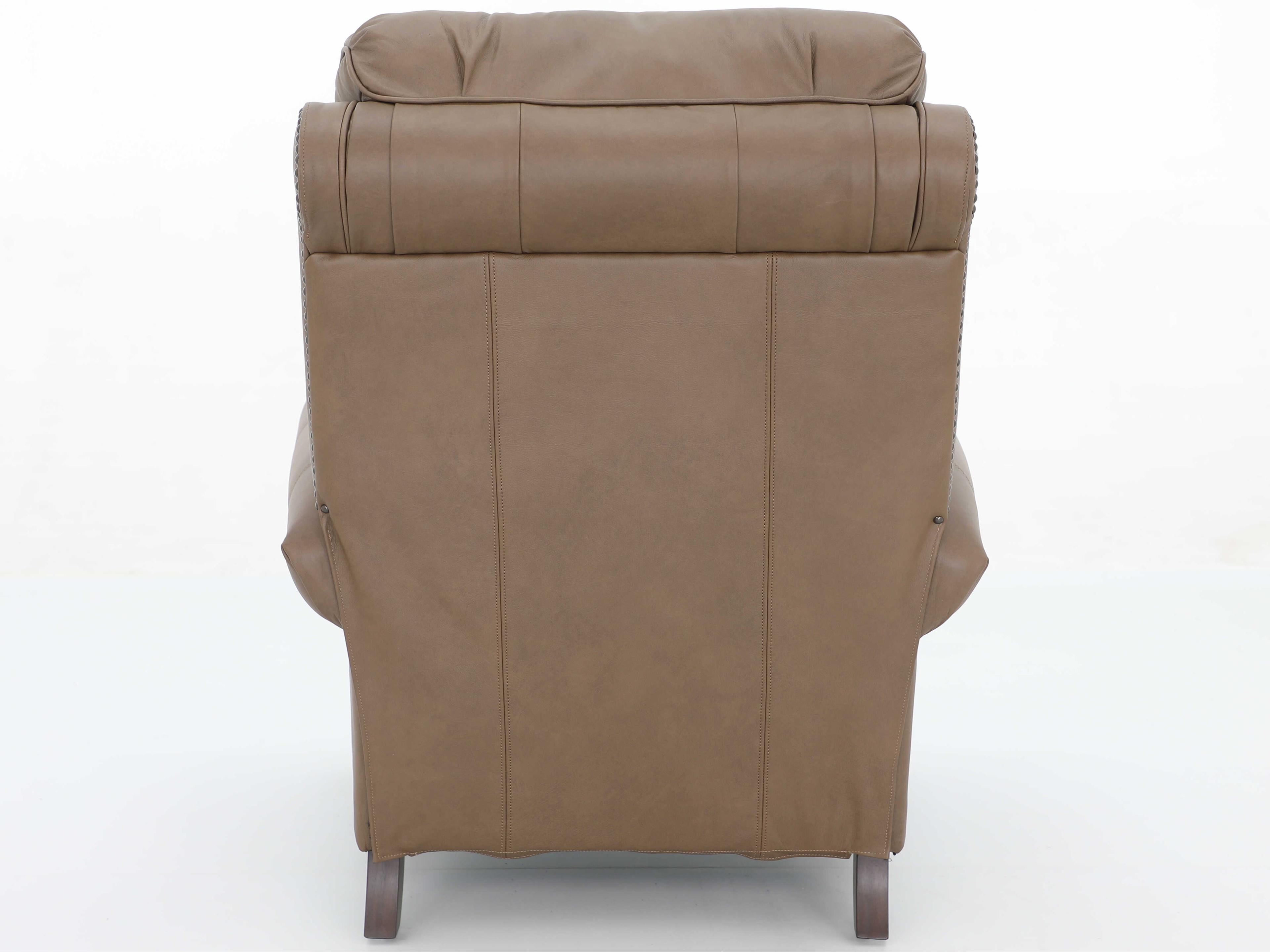 Barcalounger Vintage Churchill Cashmere Taupe Tan Leather Recliner