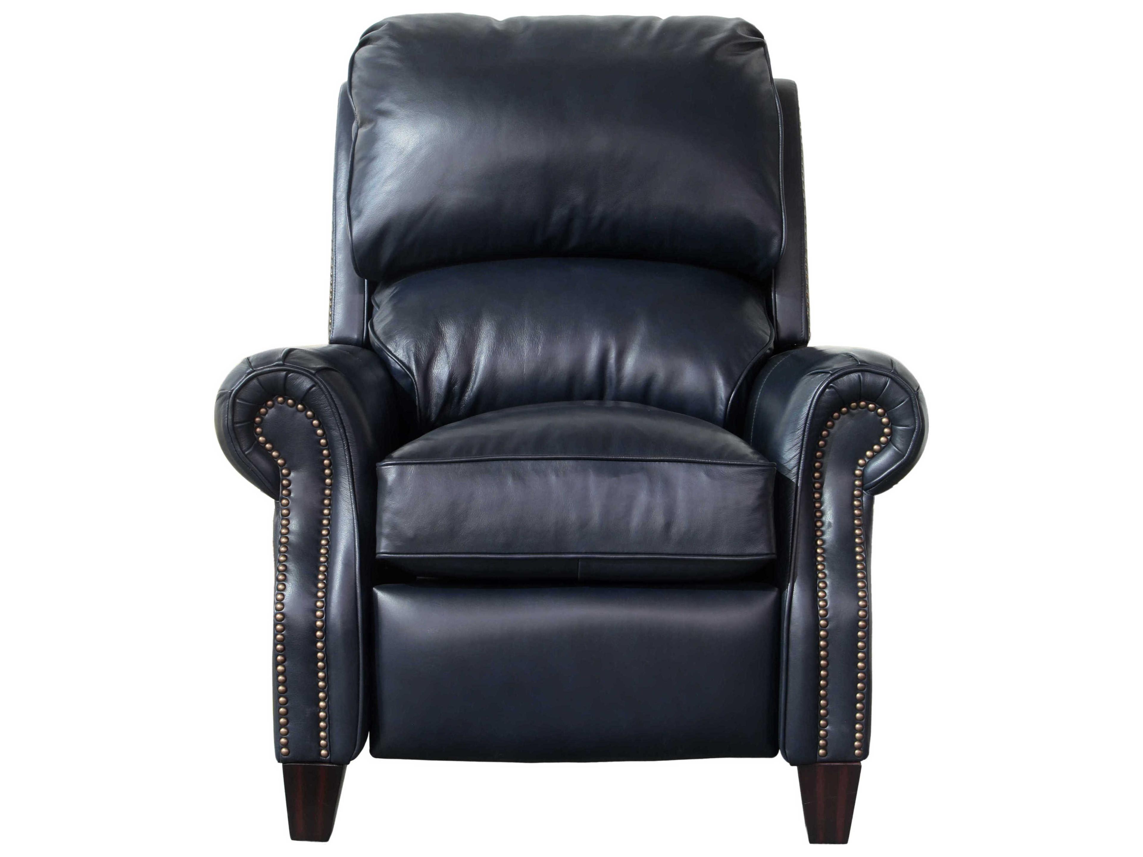 Barcalounger Vintage Churchill Shoreham Blue Leather Recliner