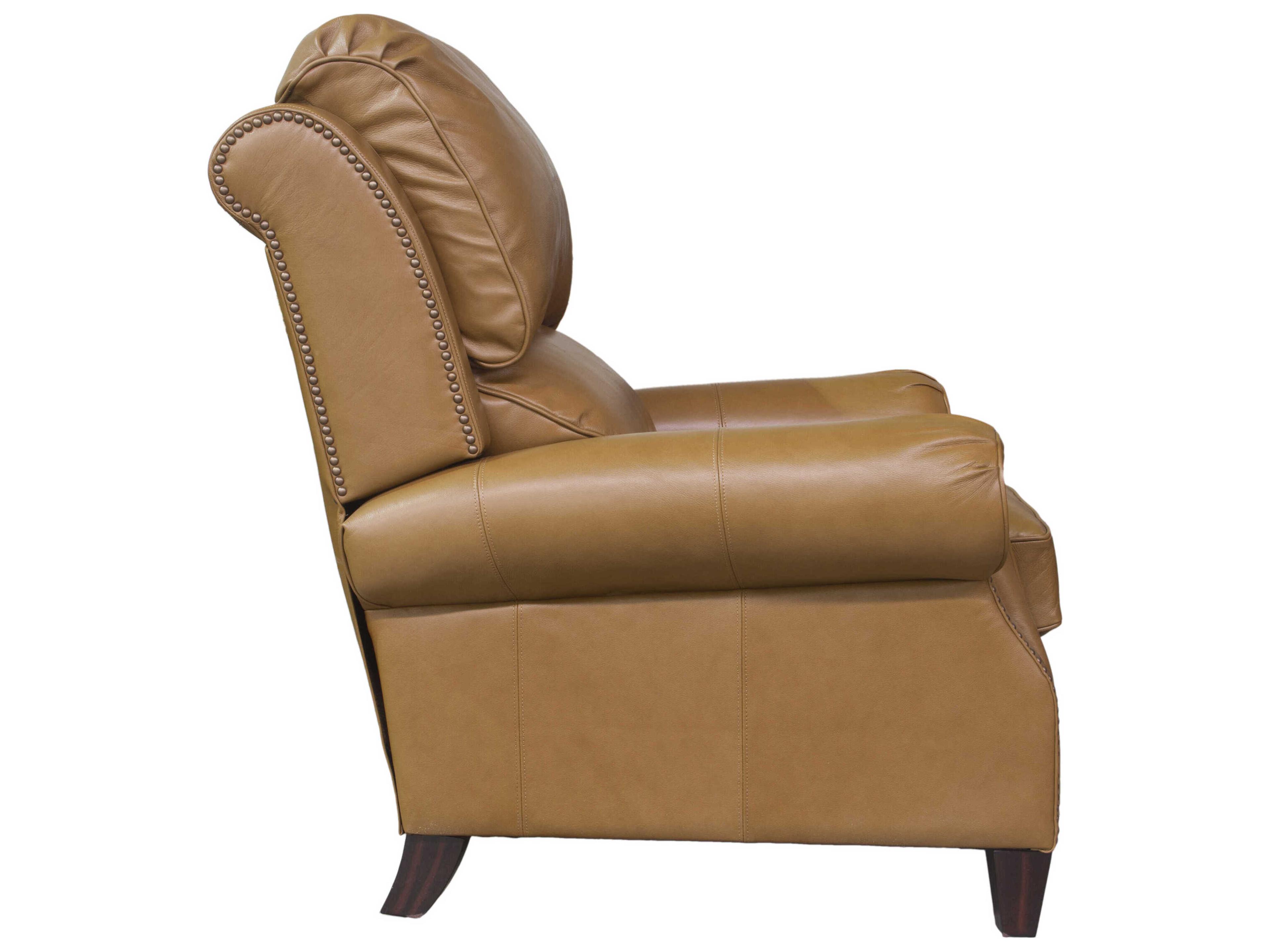 Barcalounger Vintage Churchill Shoreham Ponytail Tan Leather Recliner