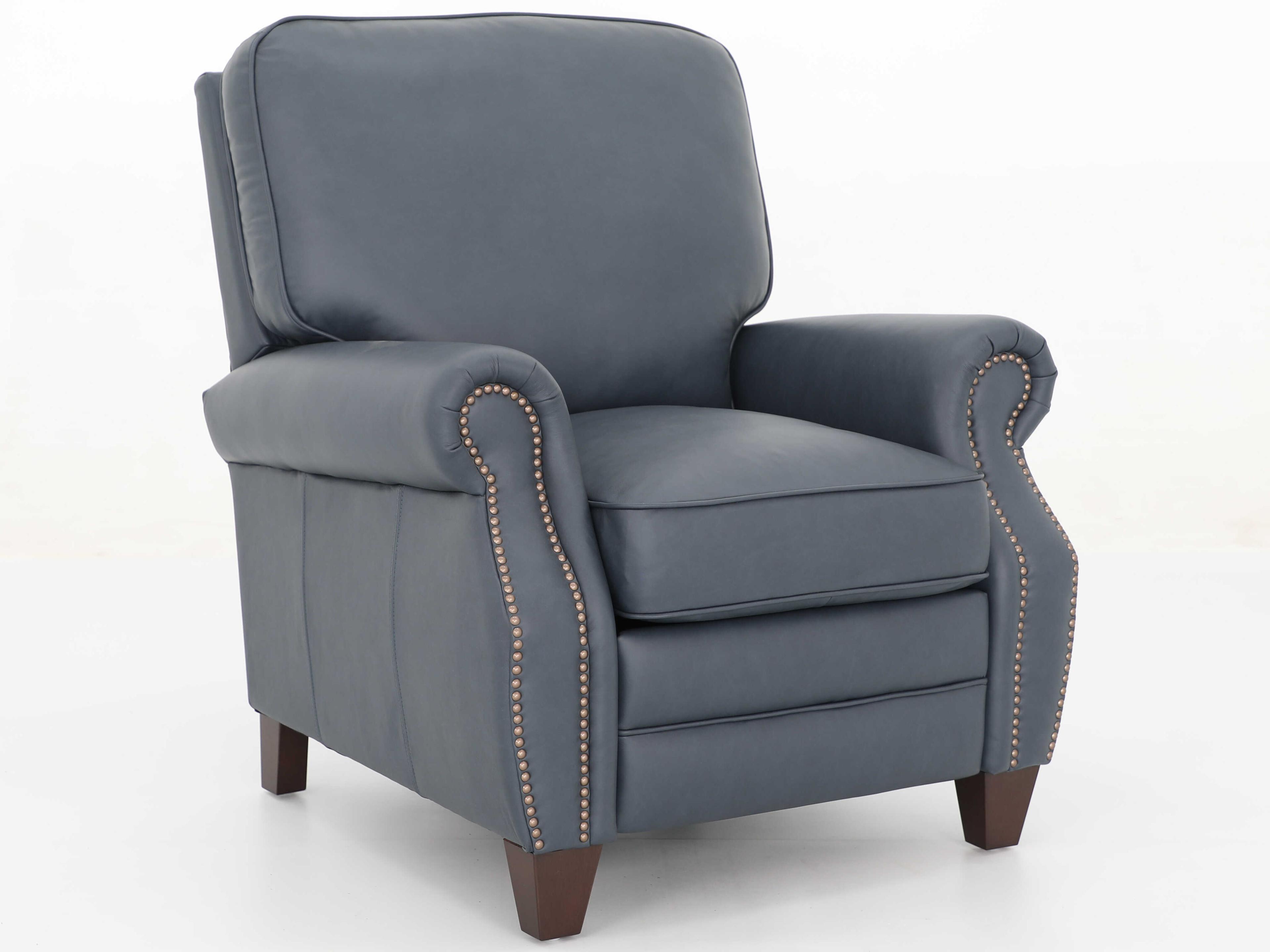 Vintage Briarwood Santa Fe Ocean Blue Leather Recliner