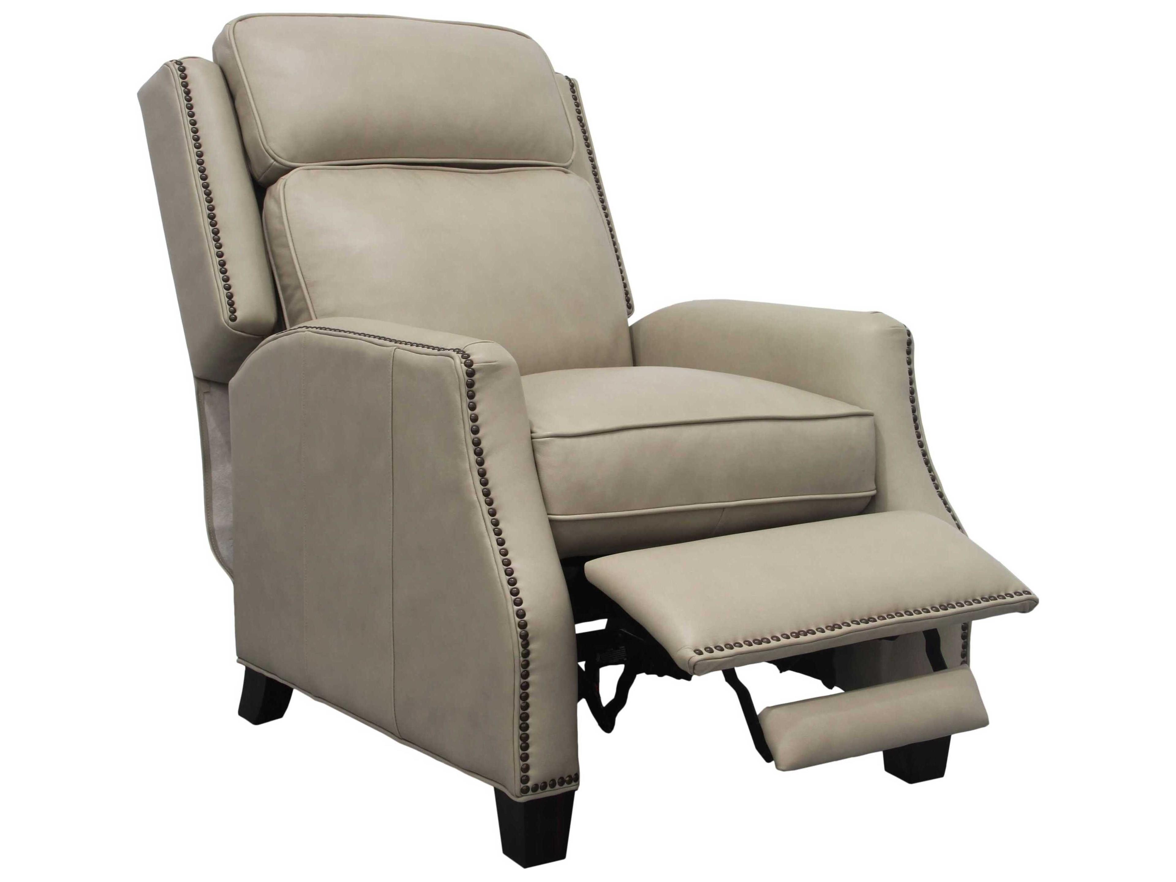 Barcalounger Vintage Van Buren Shoreham Cream Leather Recliner