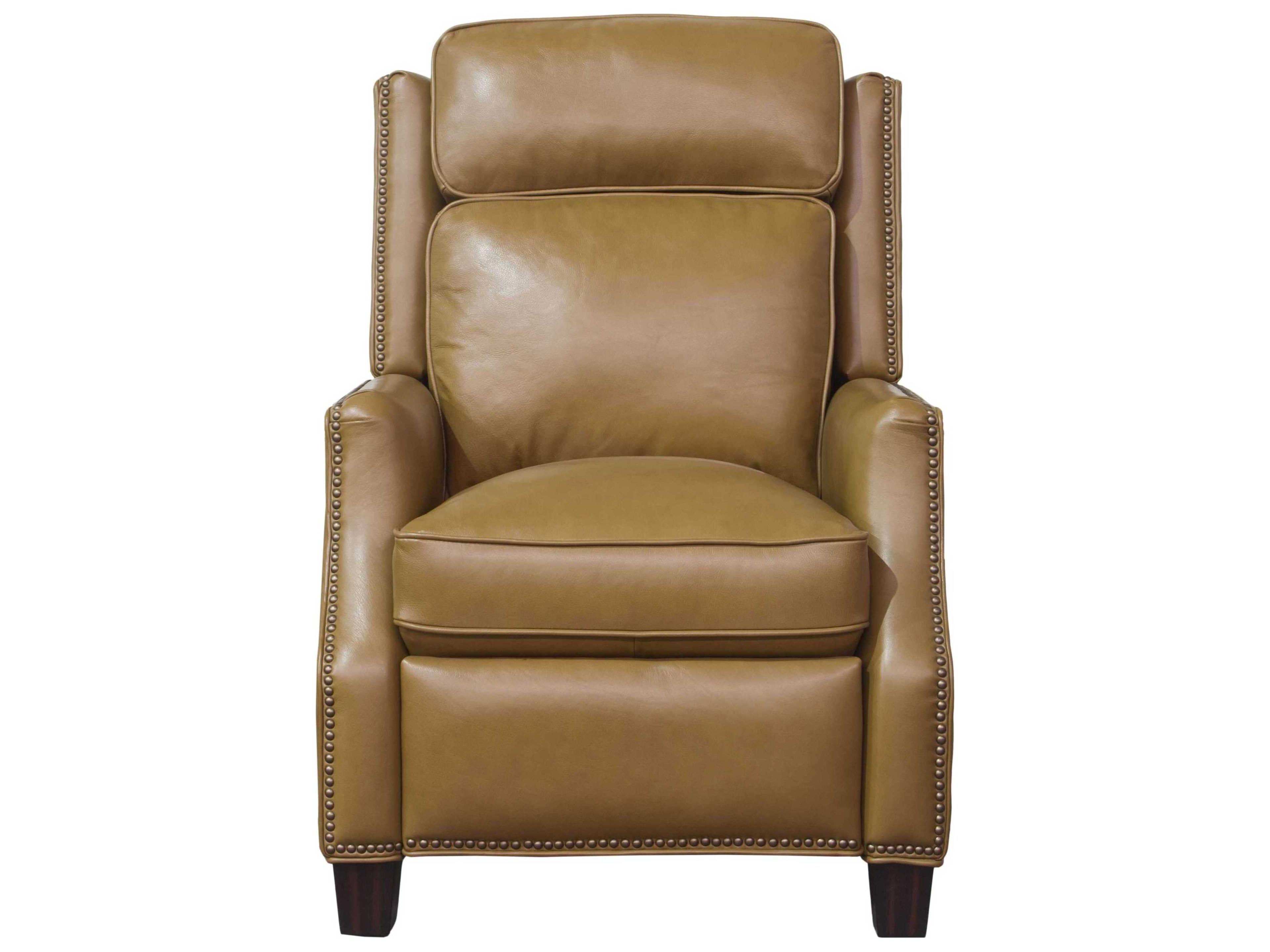 Barcalounger Vintage Van Buren Shoreham Ponytail Brown Leather Recliner