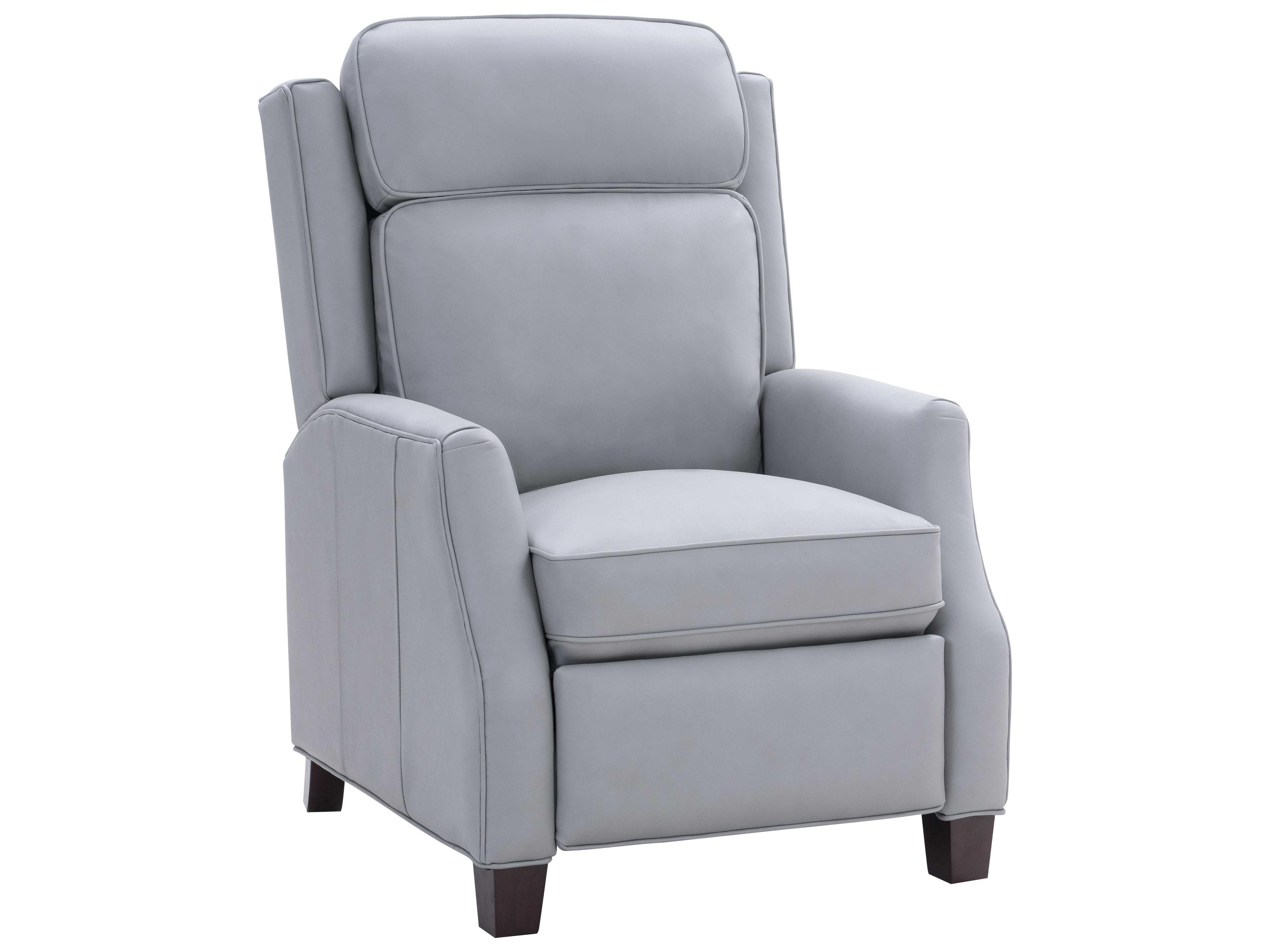 Barcalounger Vintage Nixon Corbett Chromium Gray Leather Recliner