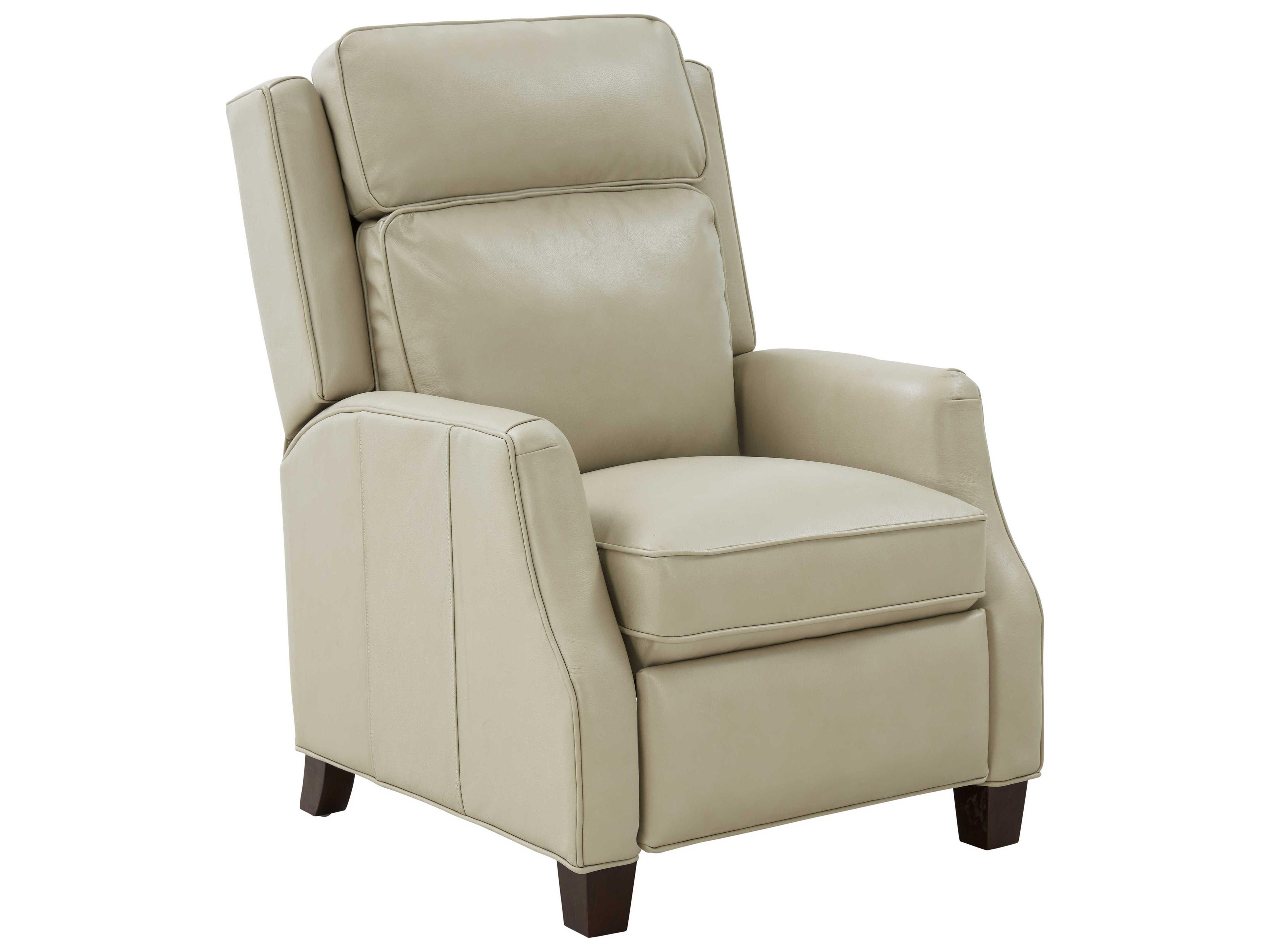 Barcalounger Vintage Nixon Barone Parchment Tan Leather Recliner