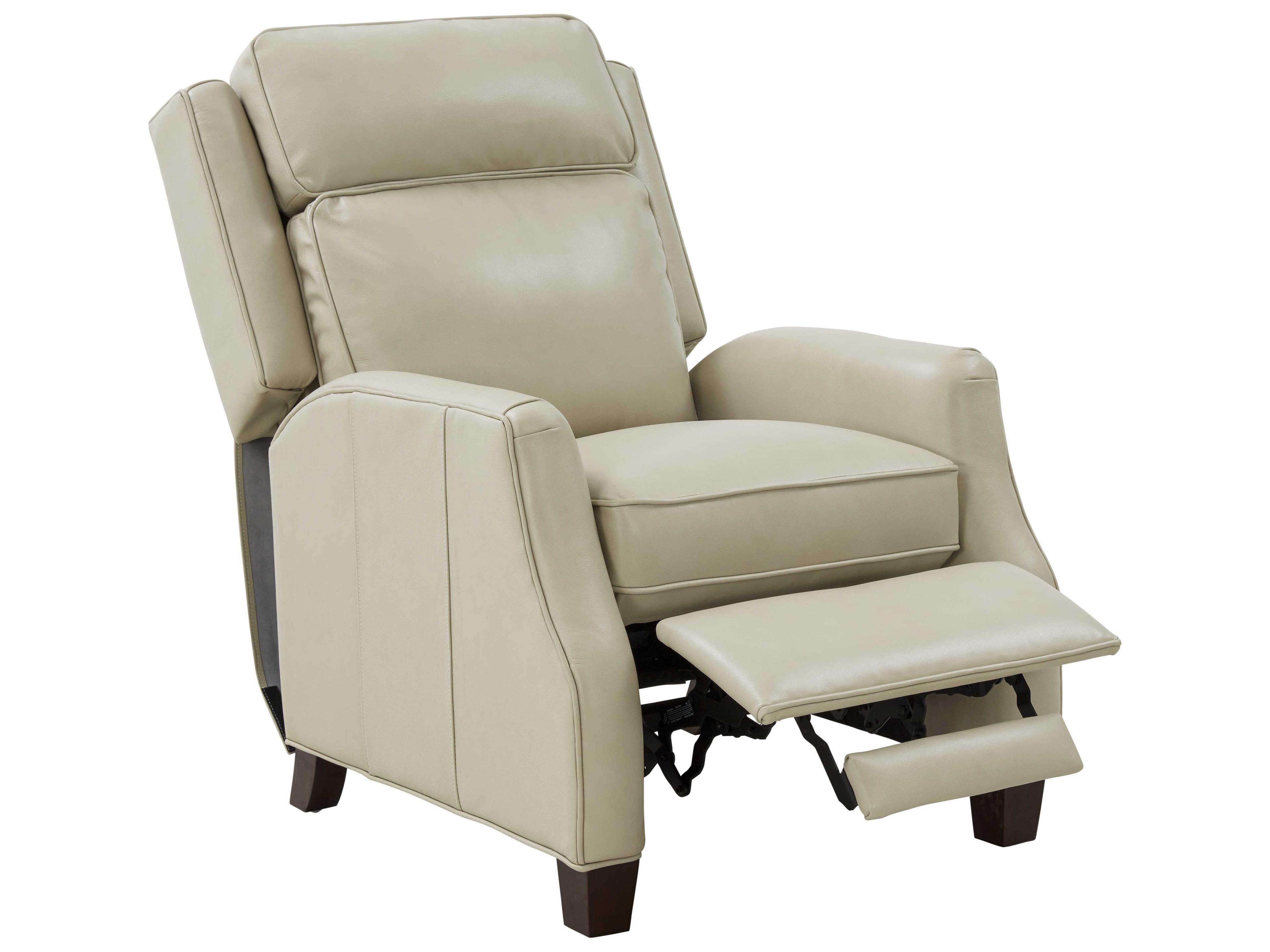 Barcalounger Vintage Nixon Barone Parchment Tan Leather Recliner