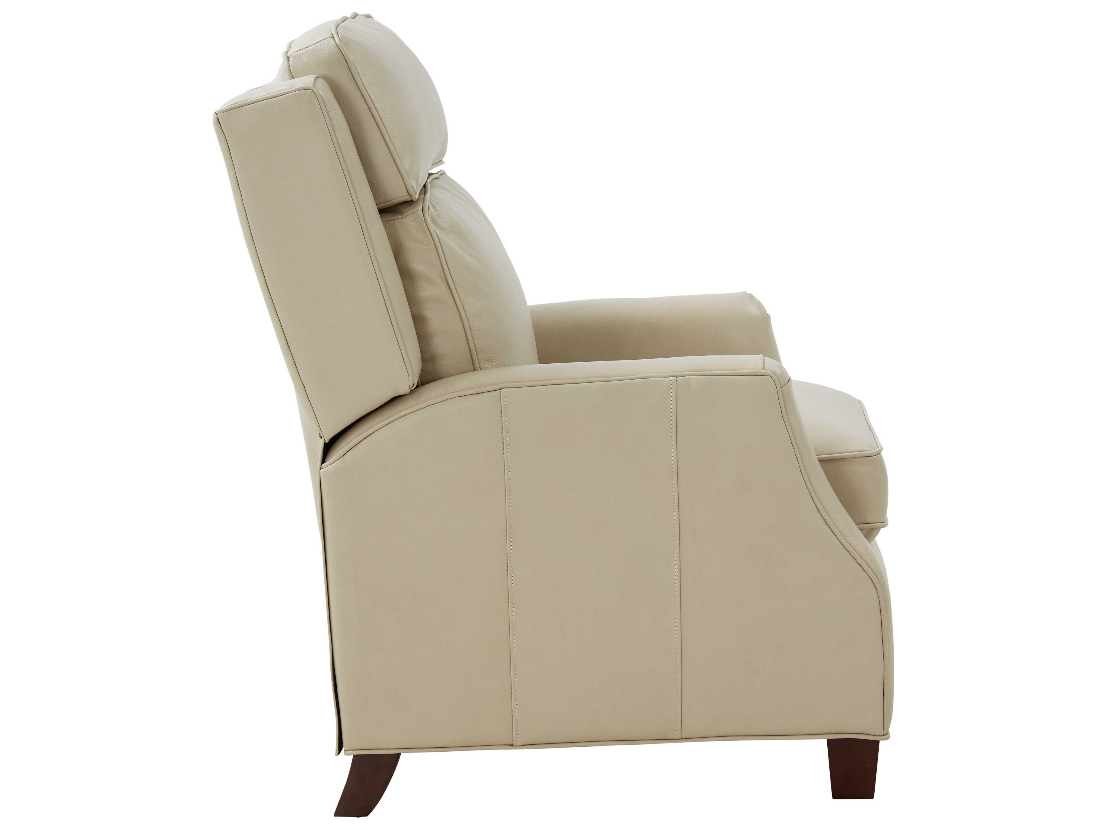 Barcalounger Vintage Nixon Barone Parchment Tan Leather Recliner