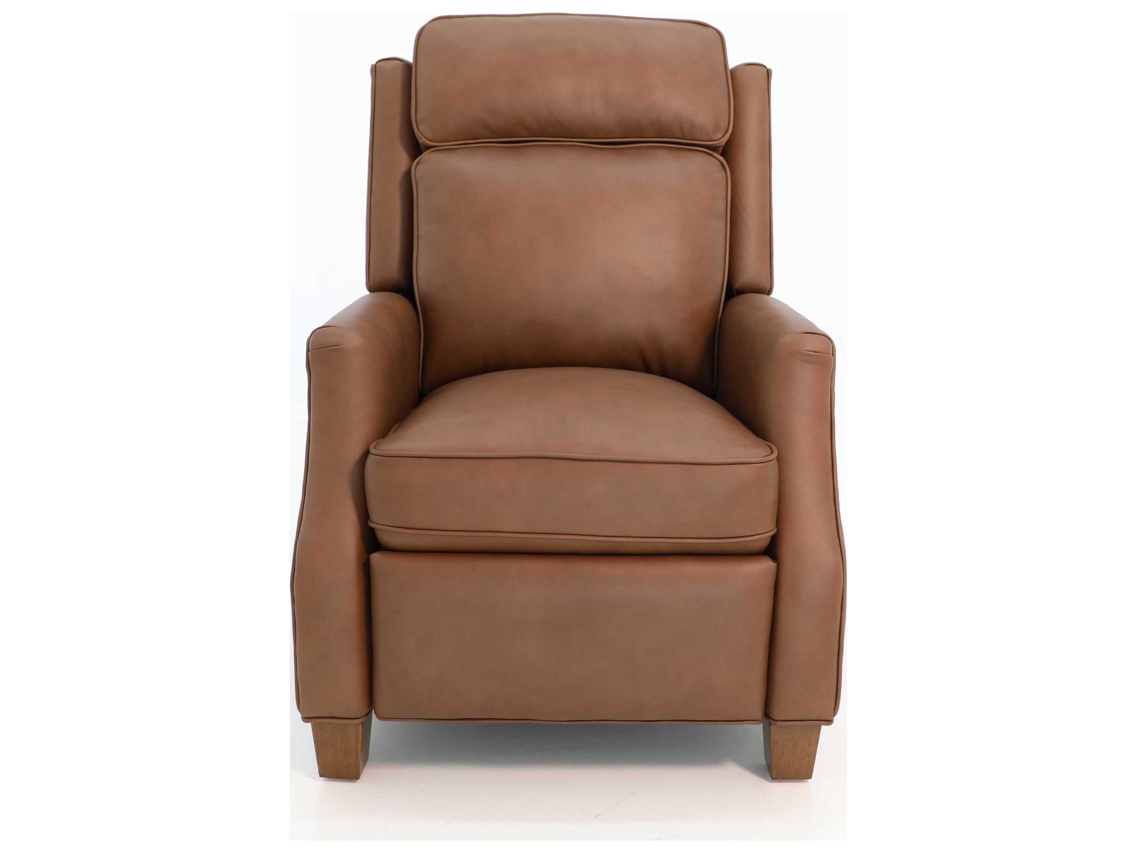 Barcalounger Vintage Nixon Dobbs Saddle Brown Leather Recliner