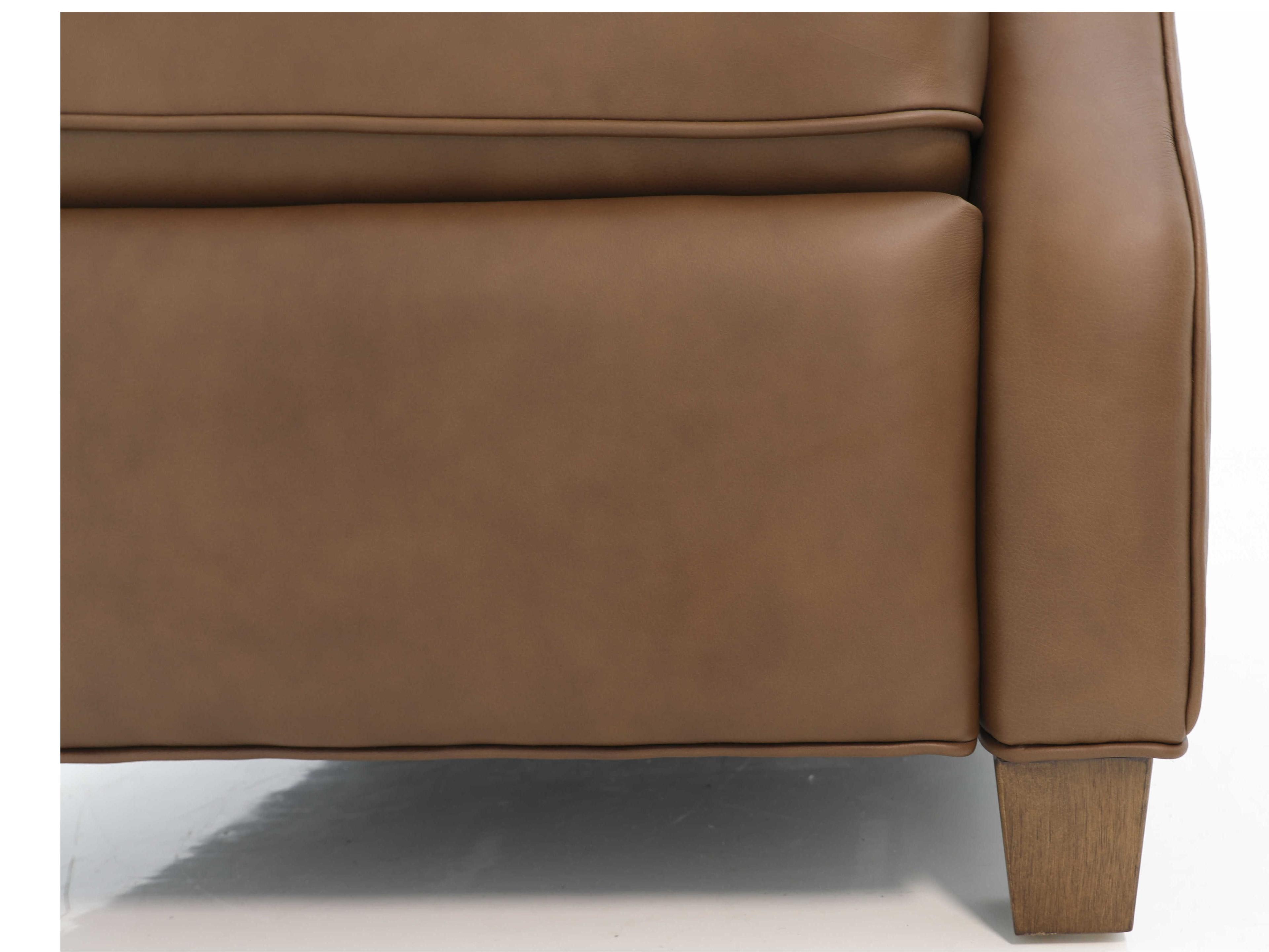 Barcalounger Vintage Nixon Dobbs Saddle Brown Leather Recliner