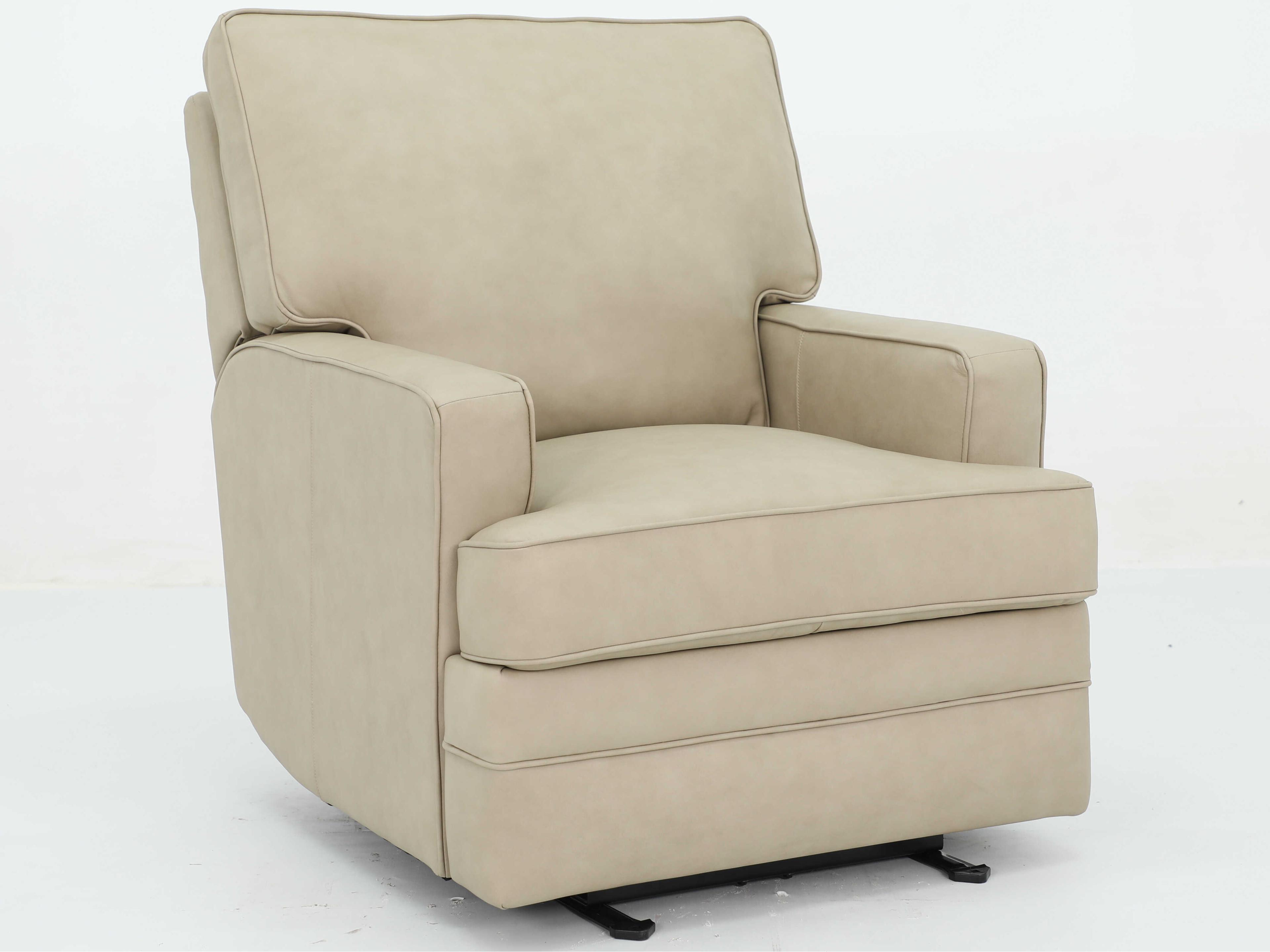 Barcalounger Vintage Hazel Cashmere Stone Beige Leather Recliner