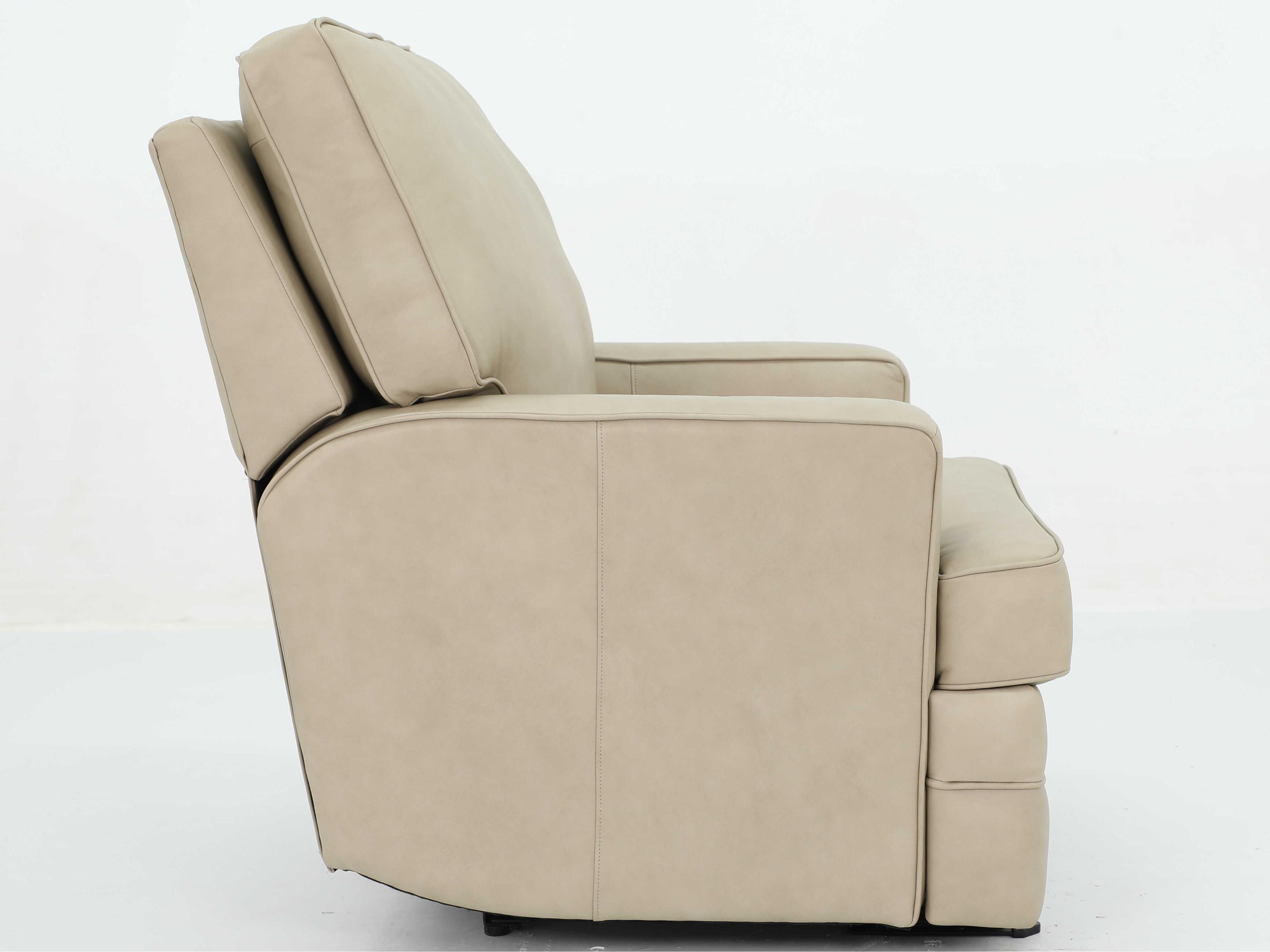 Barcalounger Vintage Hazel Cashmere Stone Beige Leather Recliner