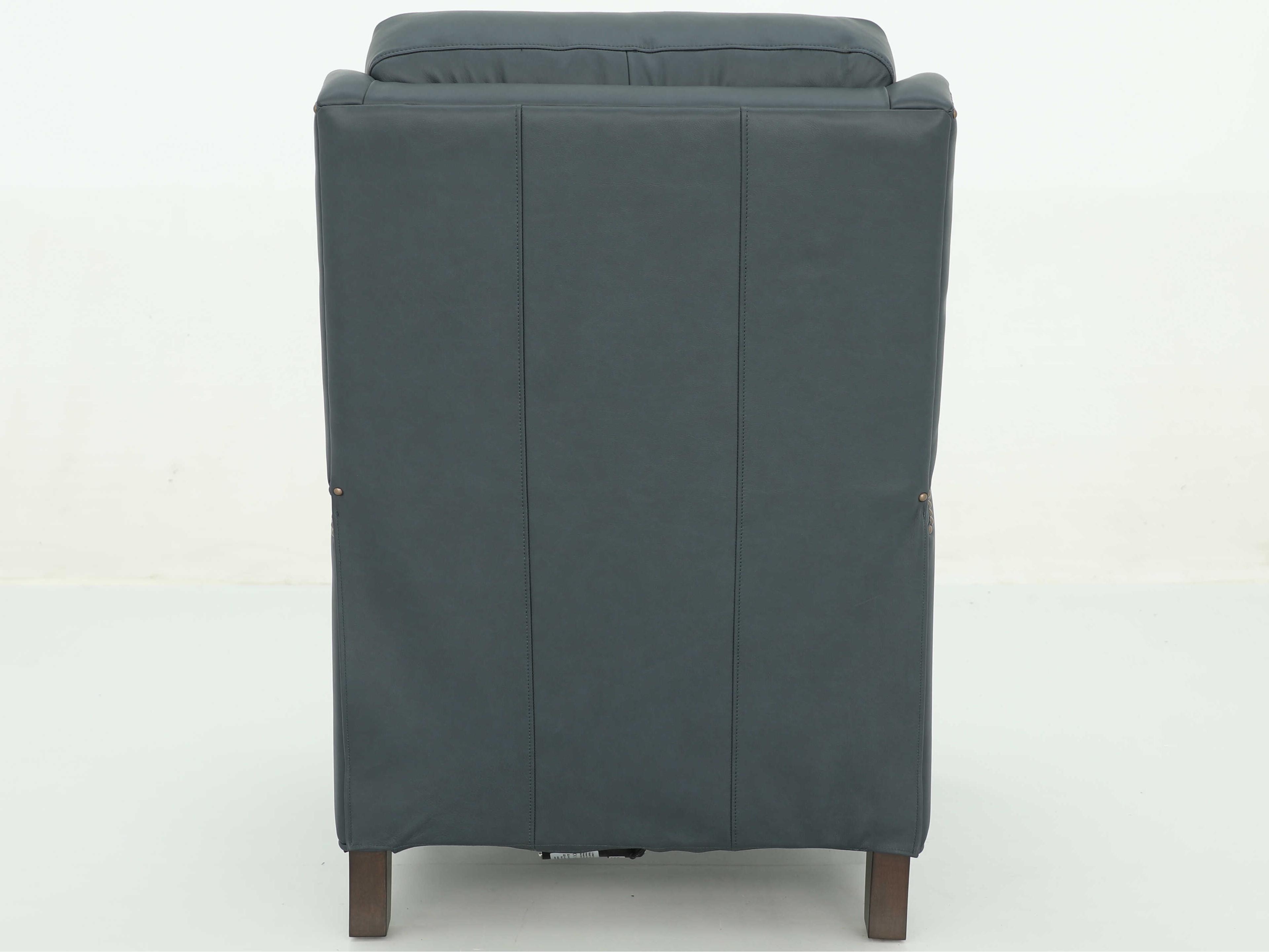 Barcalounger Vintage Charlotte Santa Fe Ocean Blue Leather Recliner