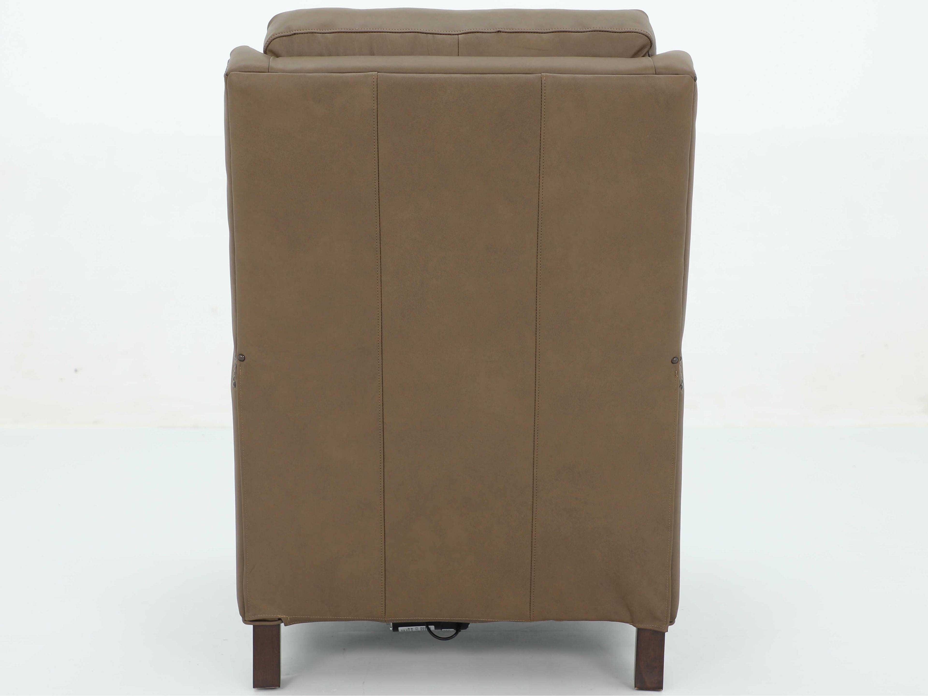 Barcalounger Vintage Charlotte Cashmere Taupe Tan Leather Recliner