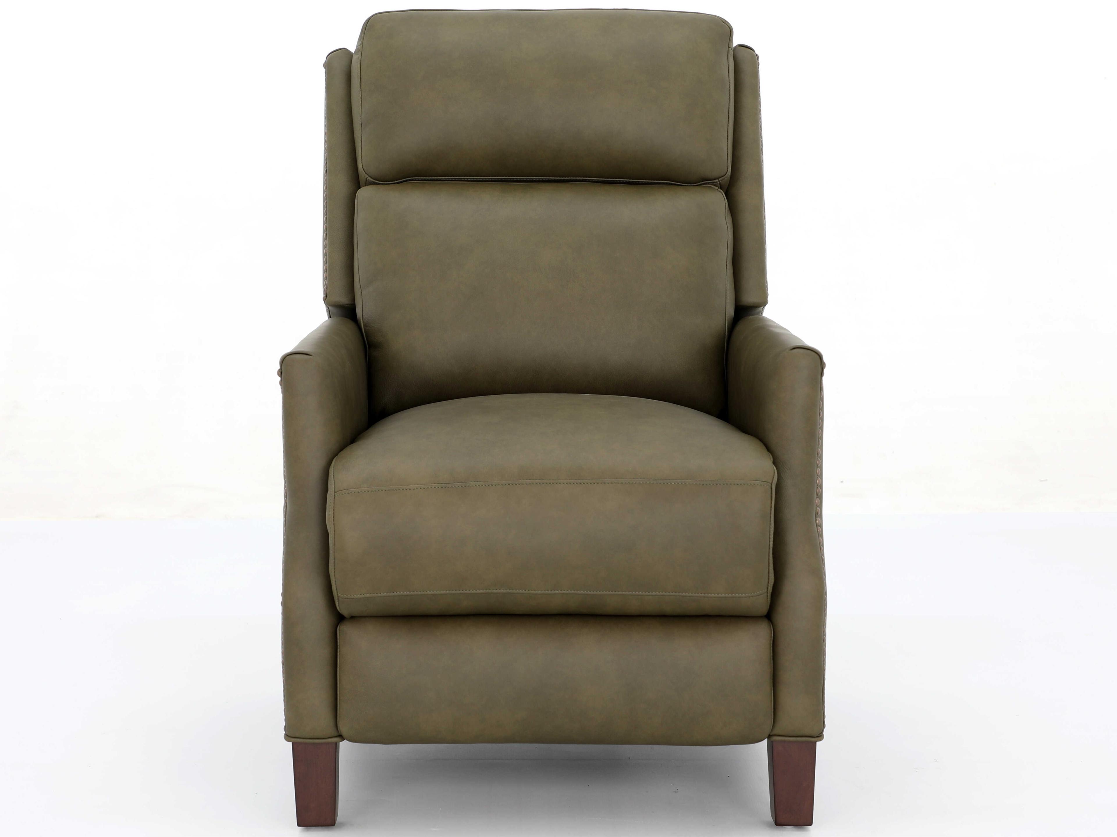 Barcalounger Vintage Charlotte Oasis Olive Green Leather Recliner
