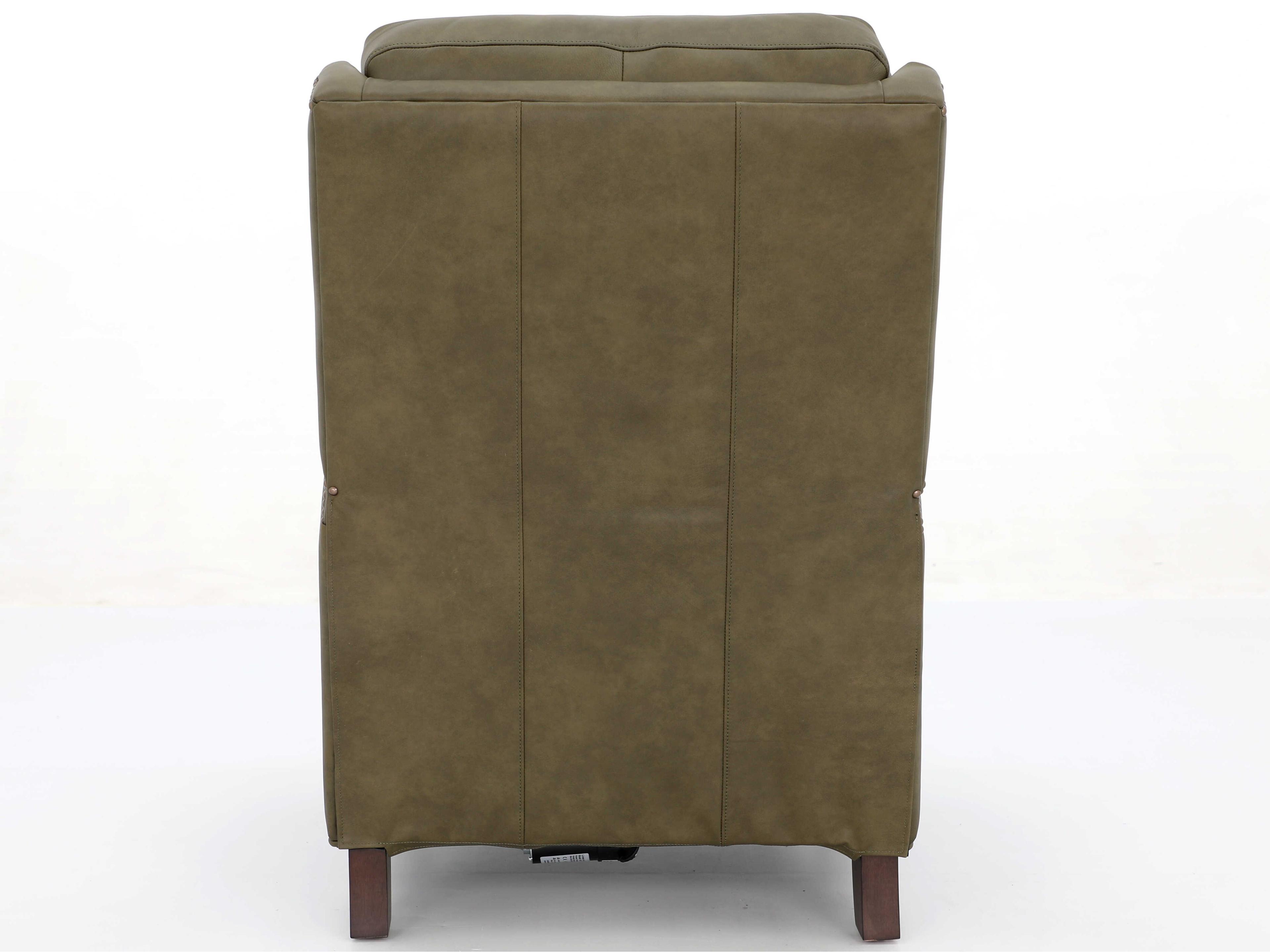 Barcalounger Vintage Charlotte Oasis Olive Green Leather Recliner