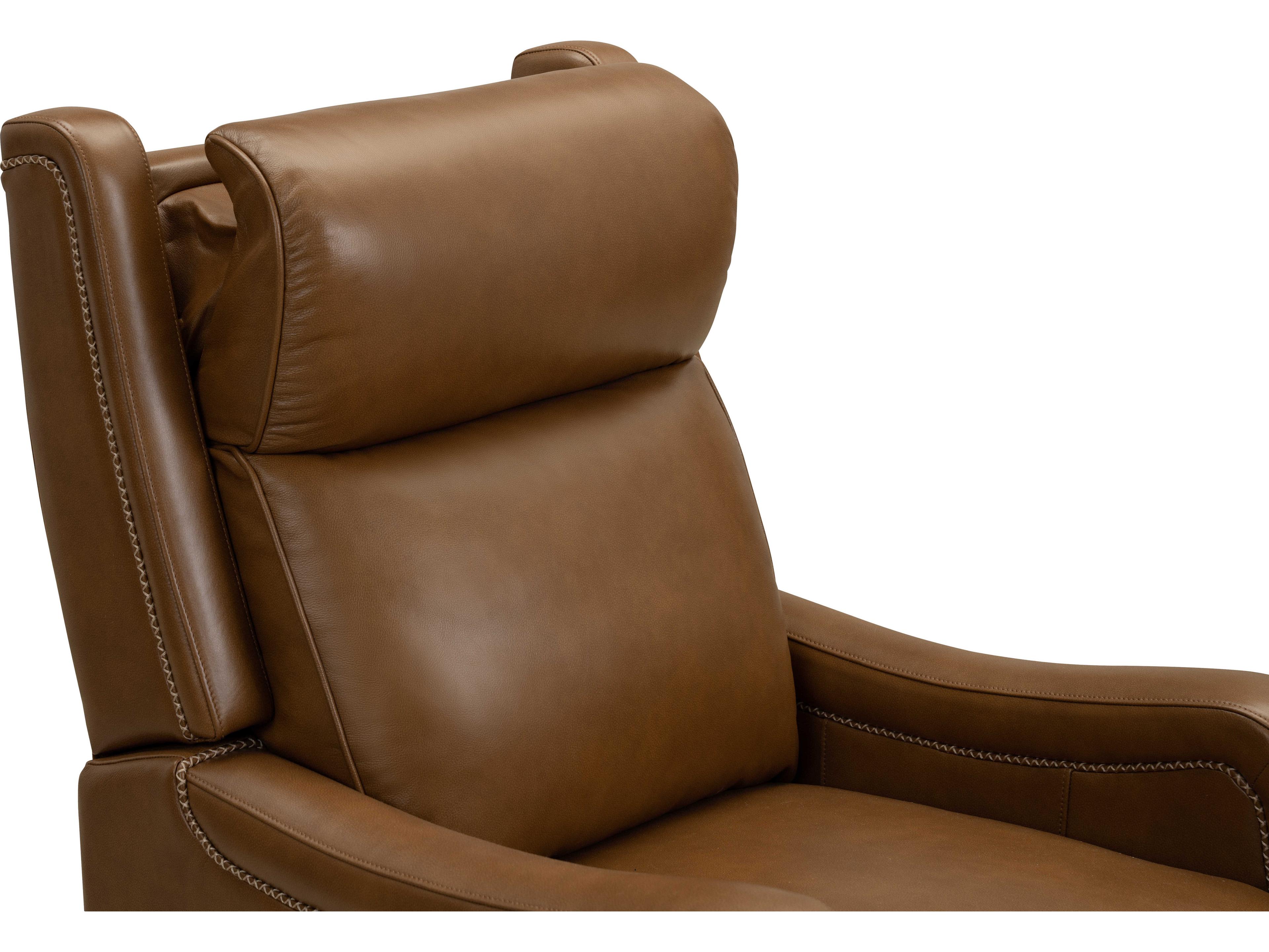 Barcalounger Vintage Taylor Elwood Saddle Brown Leather Recliner