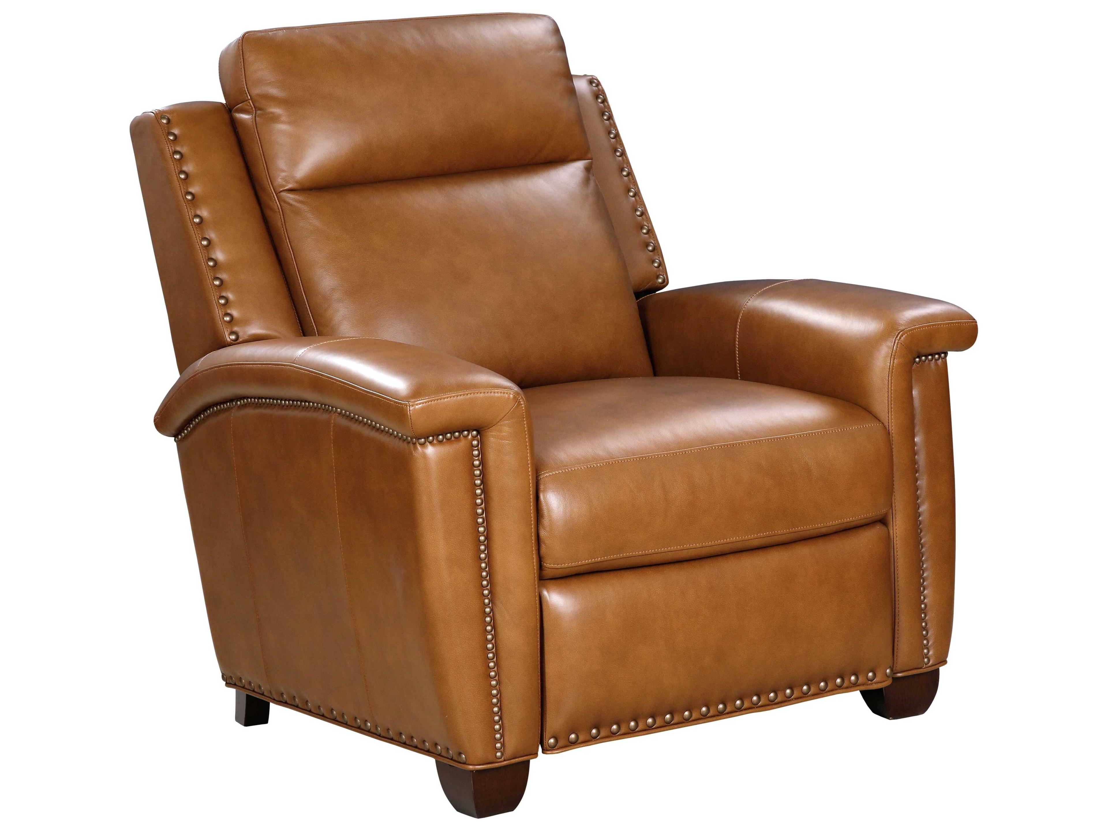 Vintage Briar Elwood Saddle Brown Leather Recliner