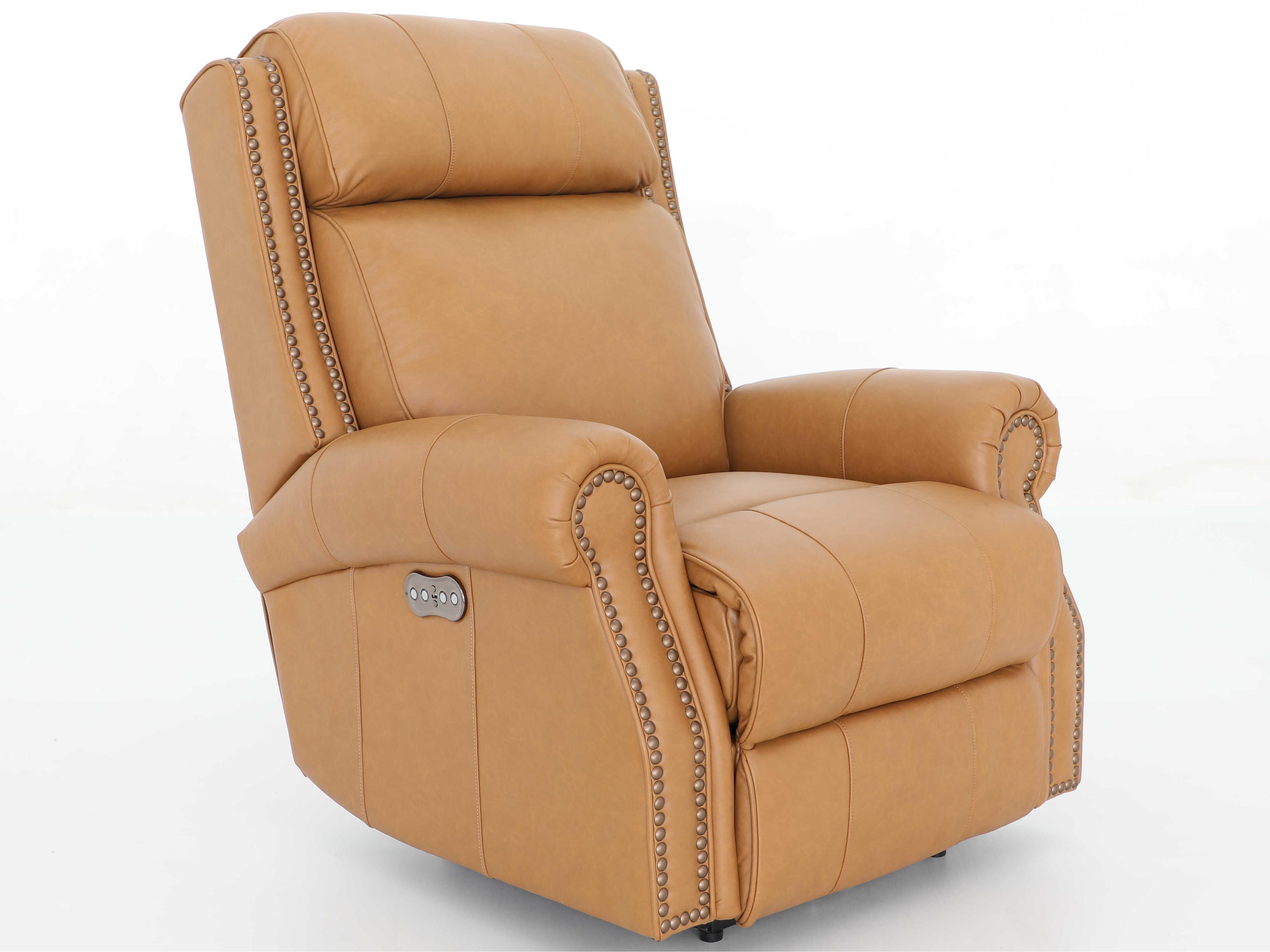 Vintage Blair Big & Tall Santa Fe Brandy Tan Leather Recliner