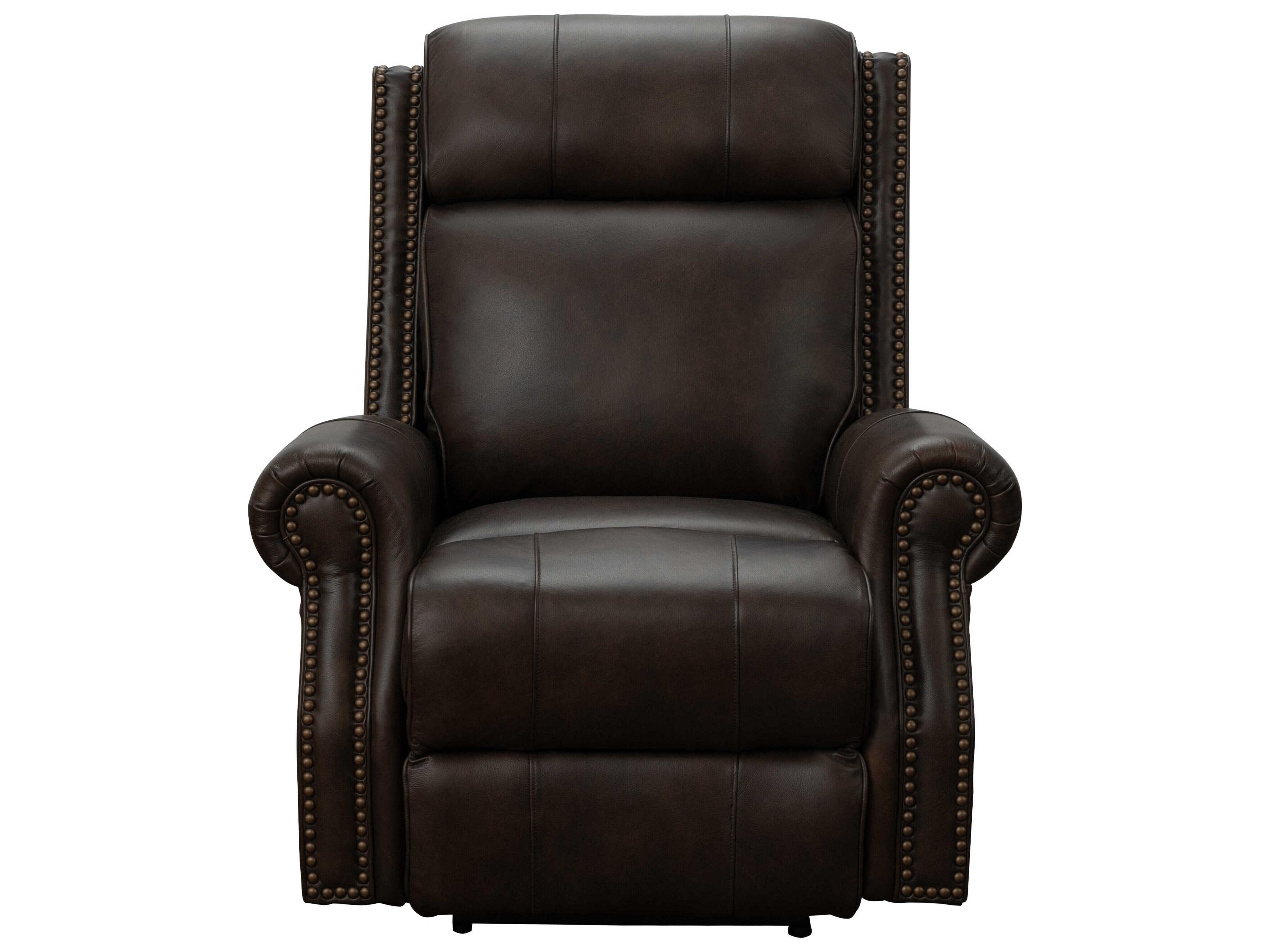 Barcalounger Vintage Blair Big & Tall Ashford Walnut Brown Leather Recliner