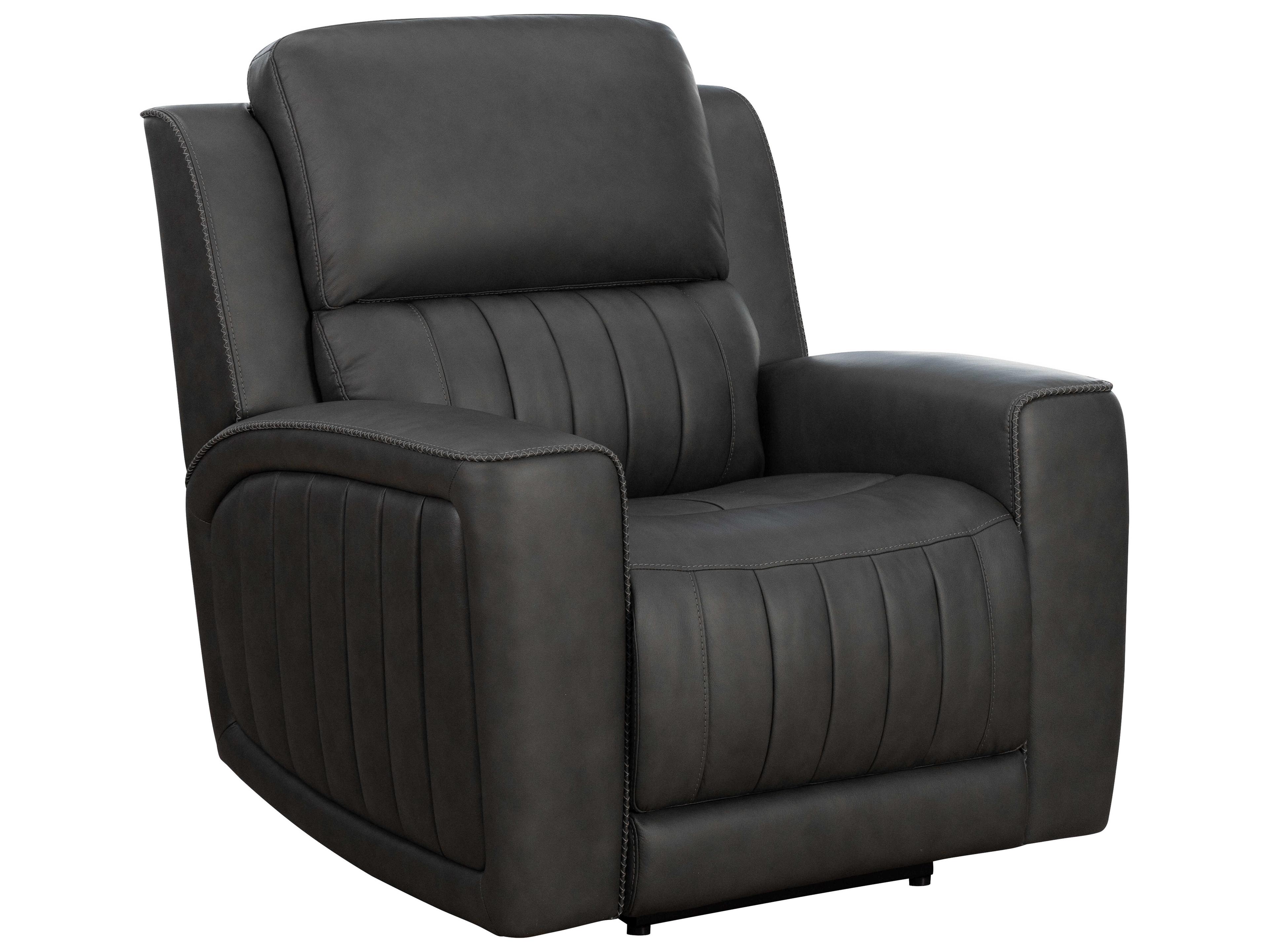 Zero Gravity Pierce Homerun Dark Gray Faux Leather Recliner