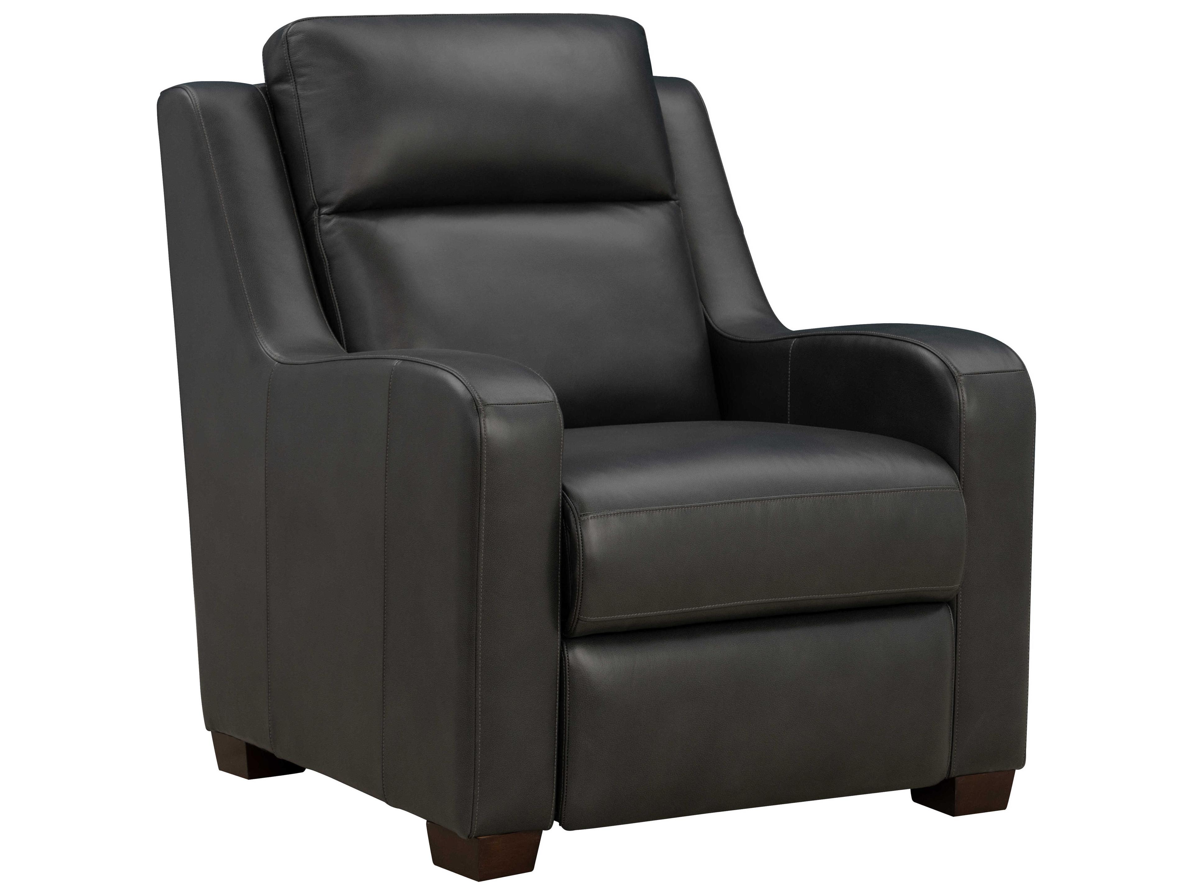 Vintage Ayden Elway Dark Gray Leather Recliner