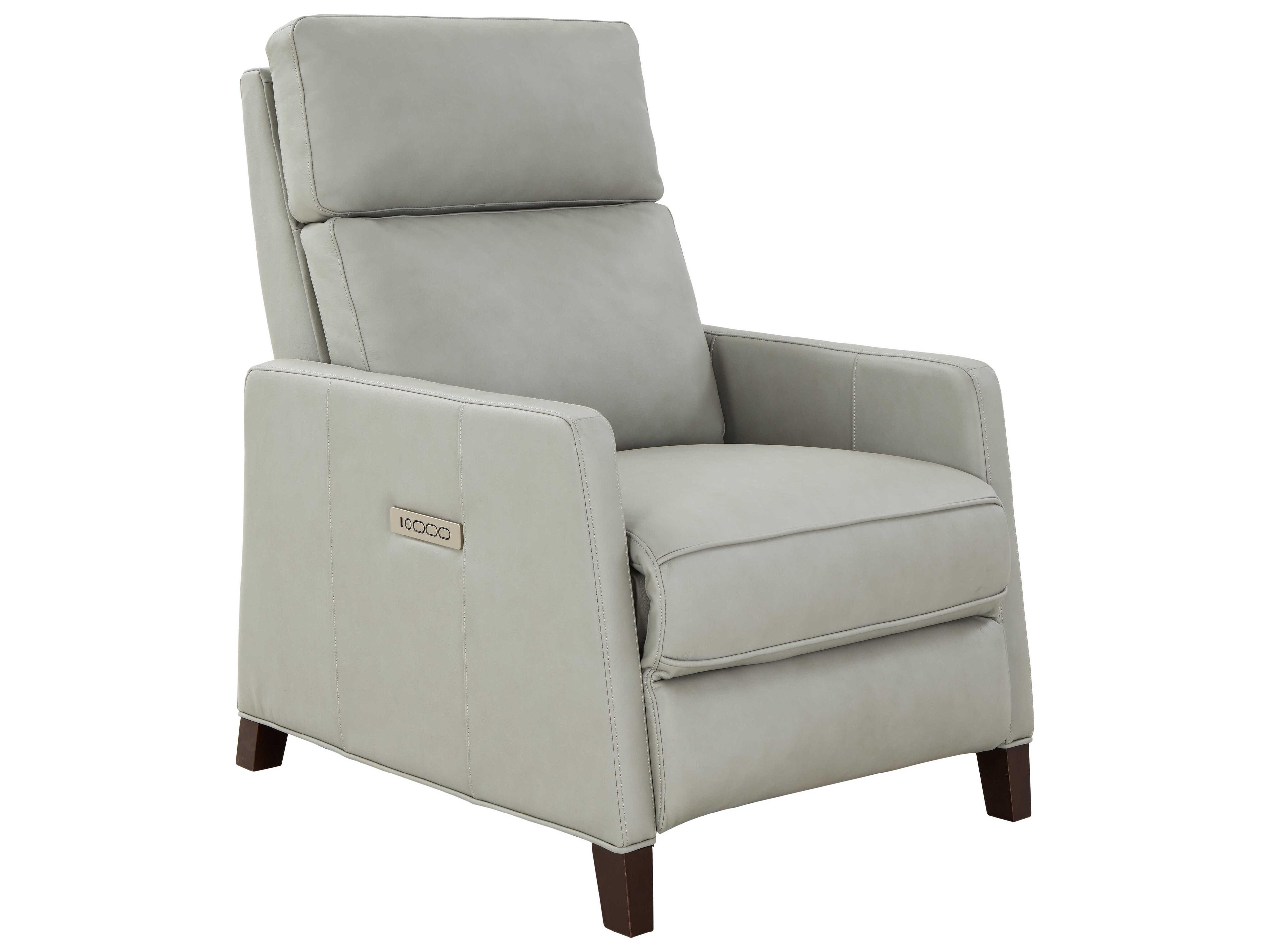 Zero Gravity James Corbett Chromium Gray Leather Recliner