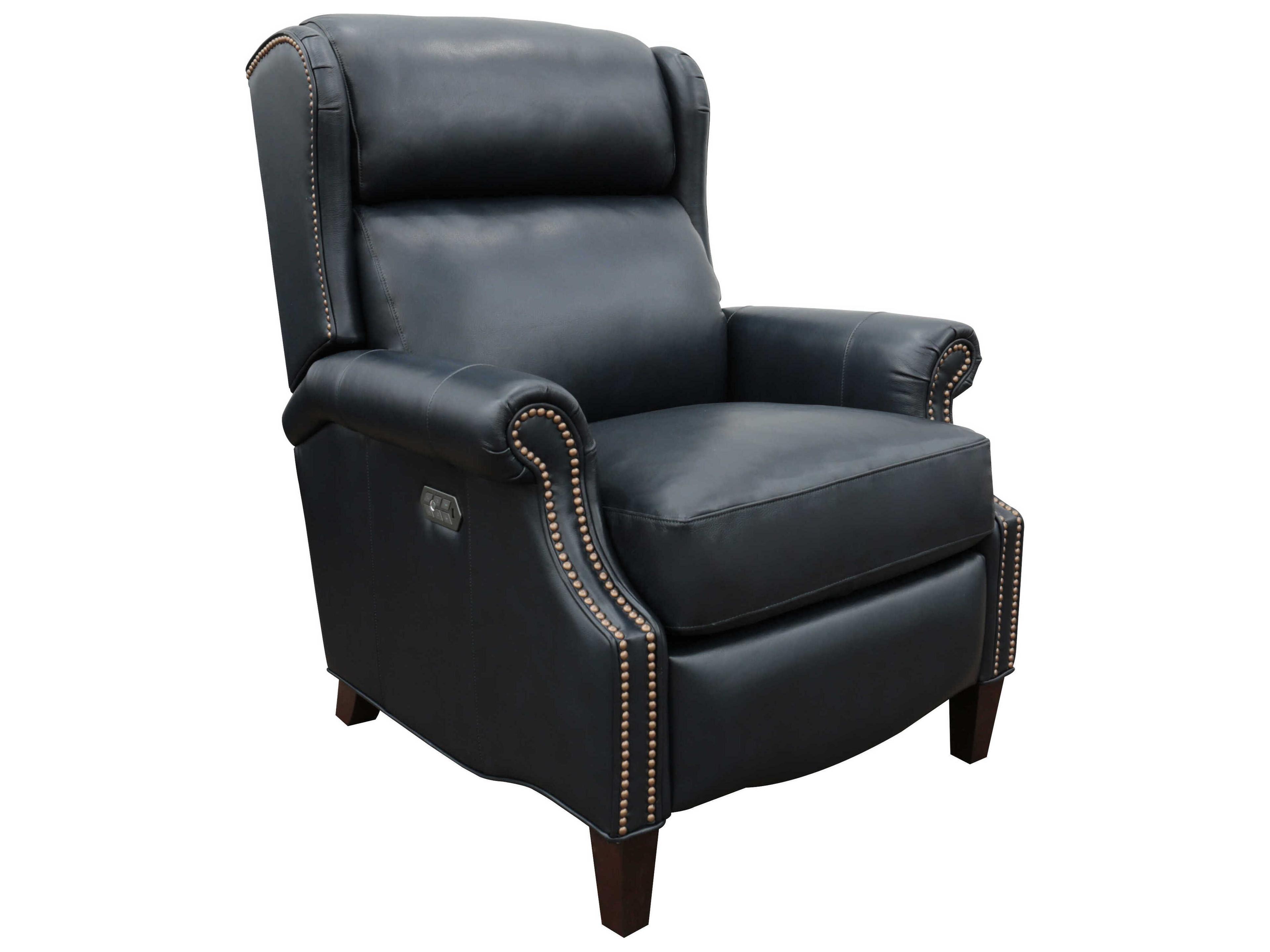 Vintage Philadelphia Shoreham Blue Leather Recliner