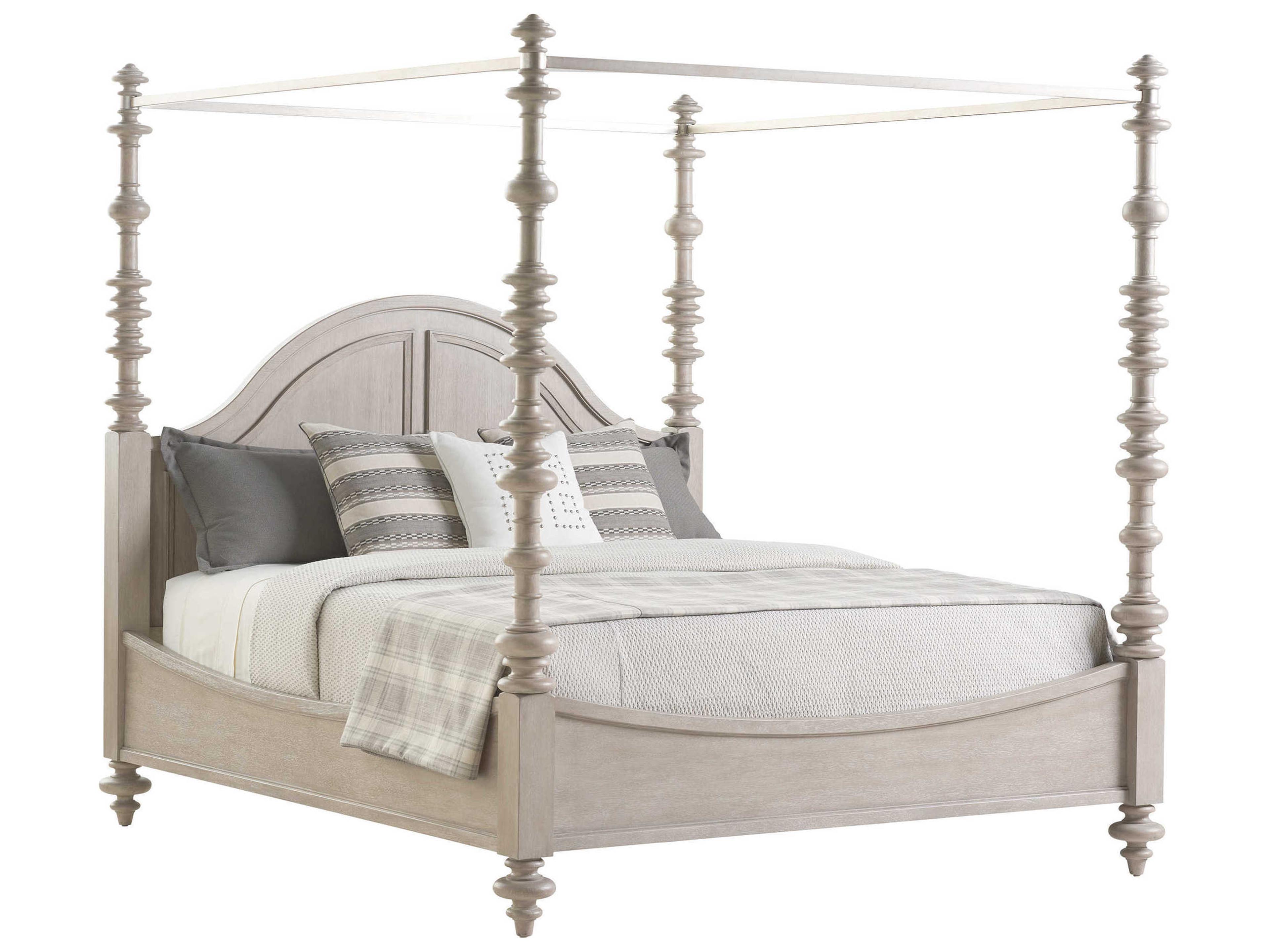 Malibu Heathercliff Burnished Sauterness Brown Wood King Poster Bed