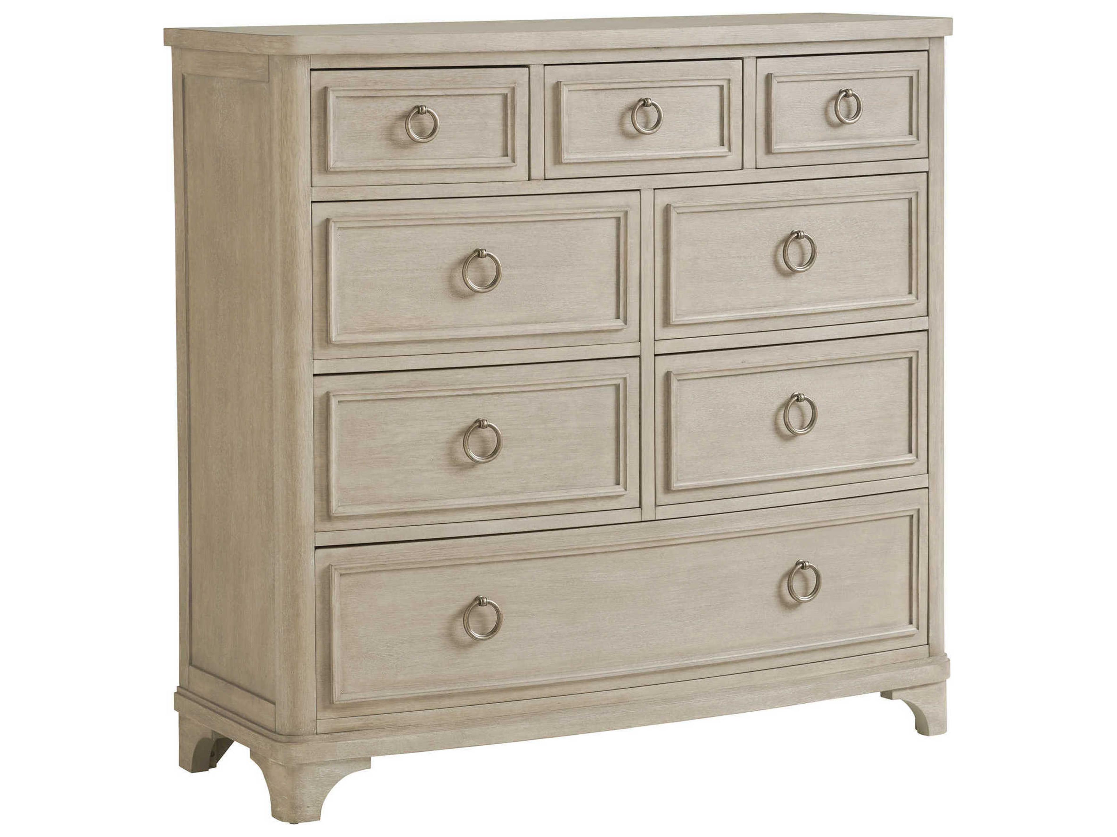 Malibu 8-Drawers White Accent Chest