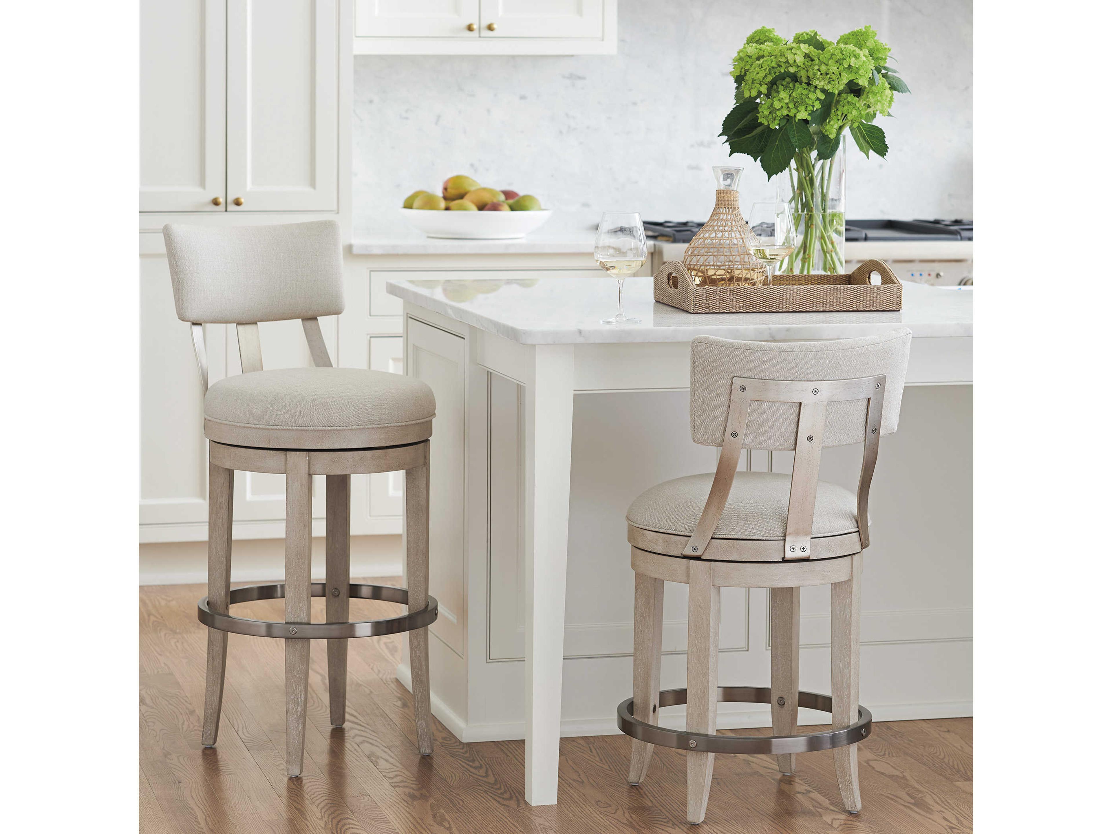 Barclay Butera Malibu Cliffside Swivel Bar Stool