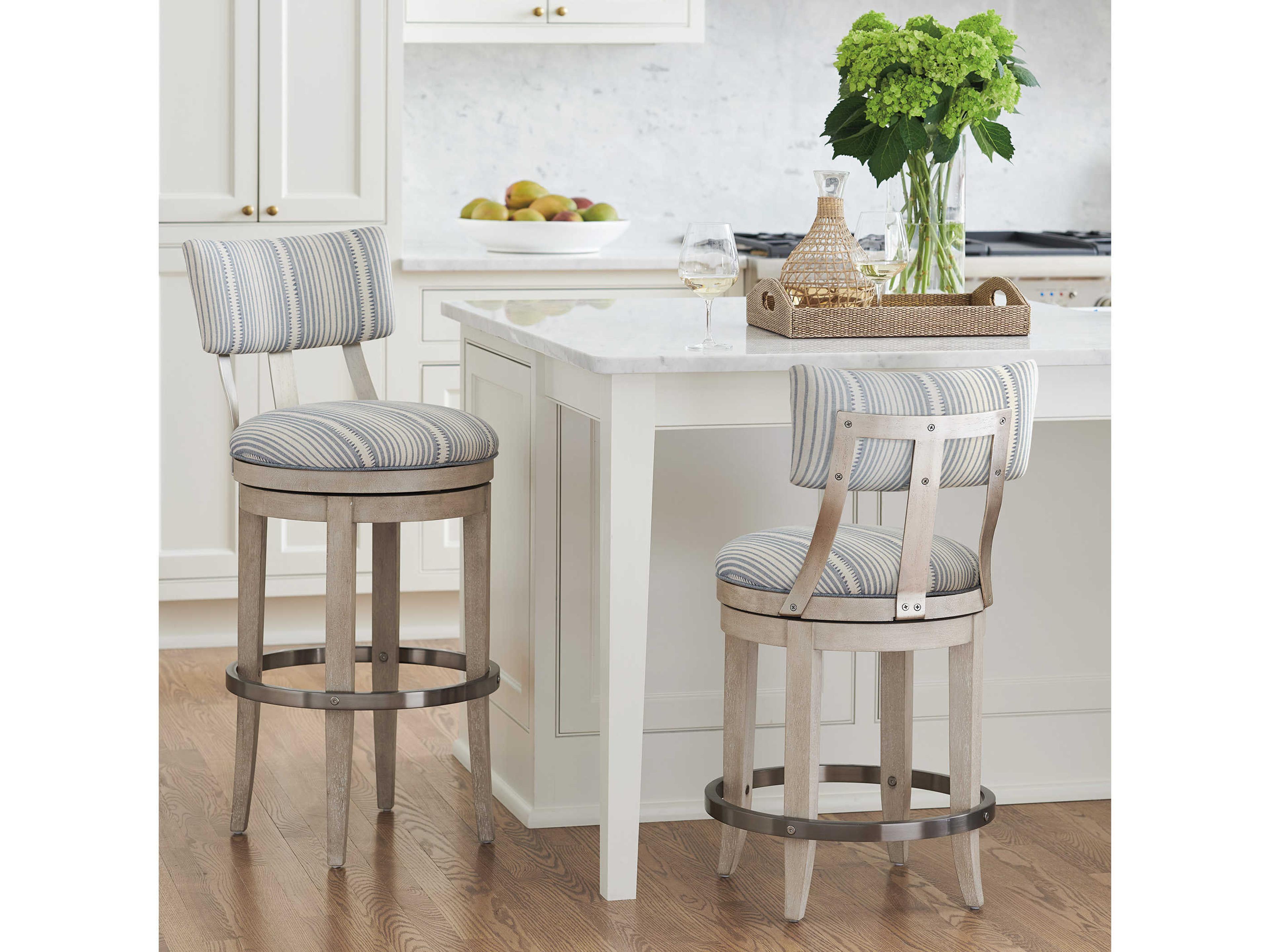 Barclay Butera Malibu Cliffside Swivel Bar Stool