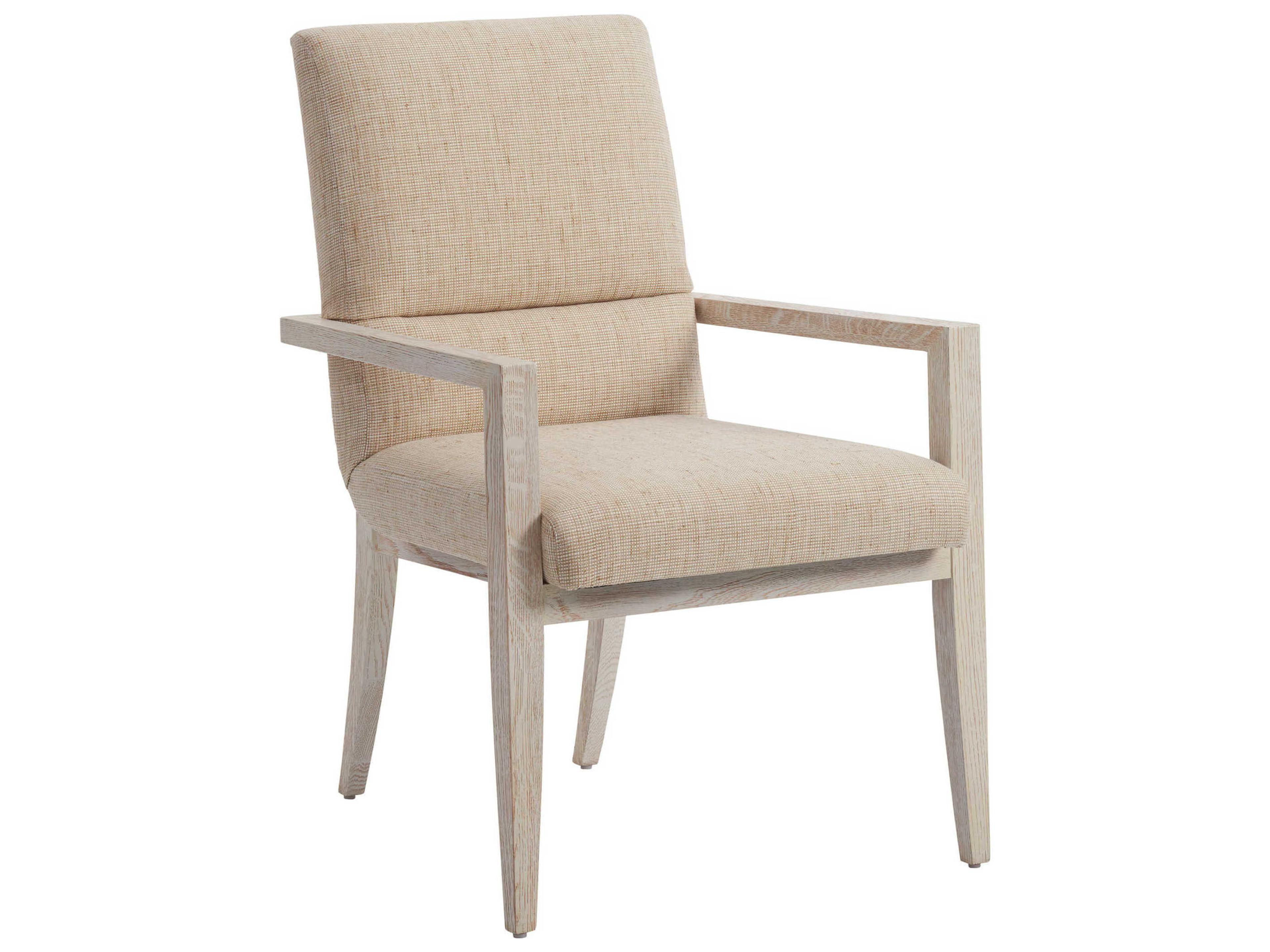 Carmel Palmero Beige Upholstered Arm Dining Chair