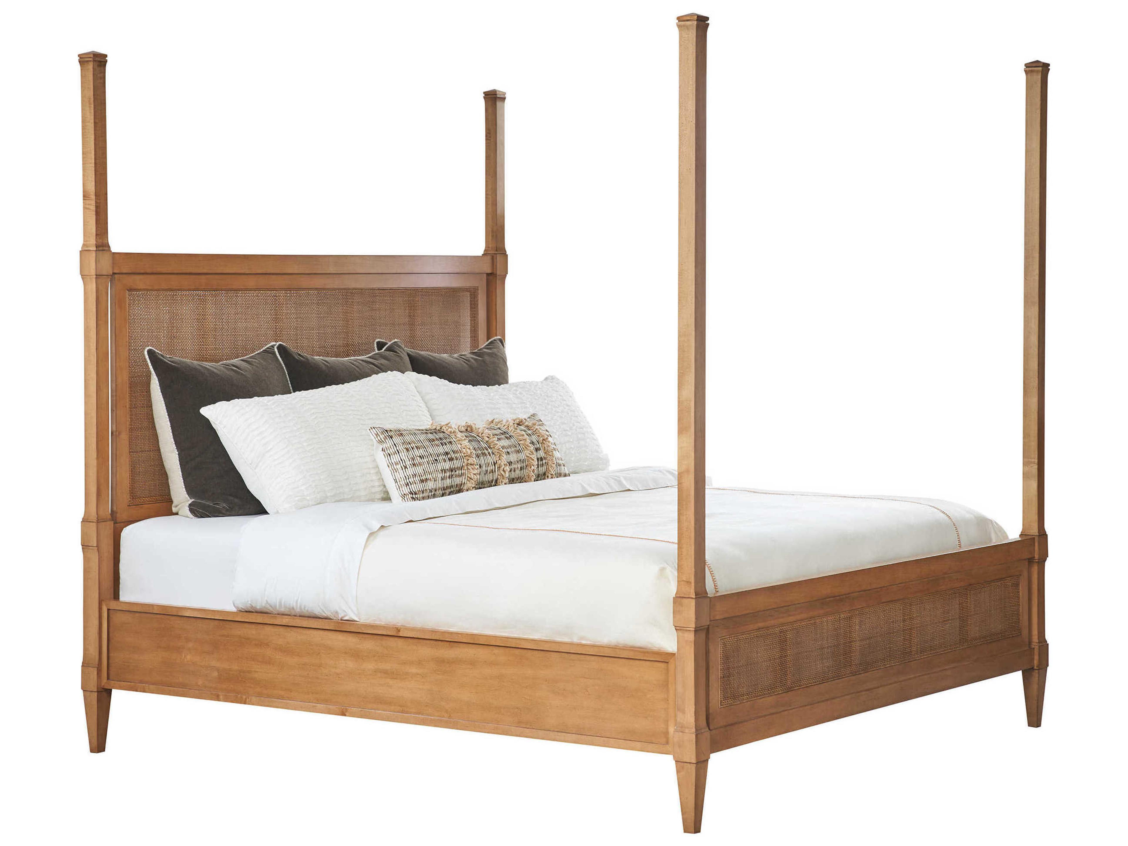 Laguna Strand Brown Wood California King Four Poster Bed