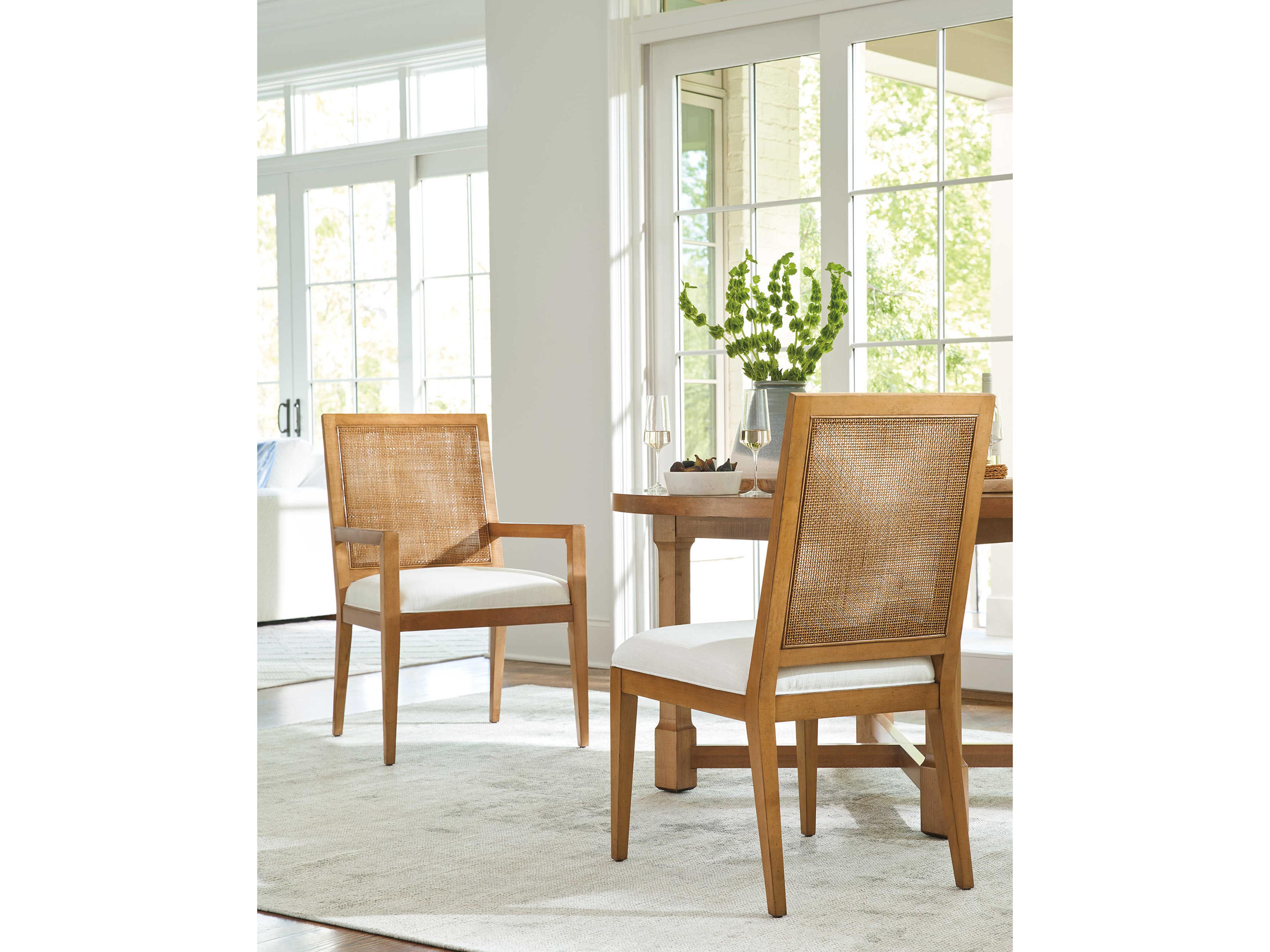 Barclay Butera Laguna Smithcliff Brown Upholstered Arm Dining Chair