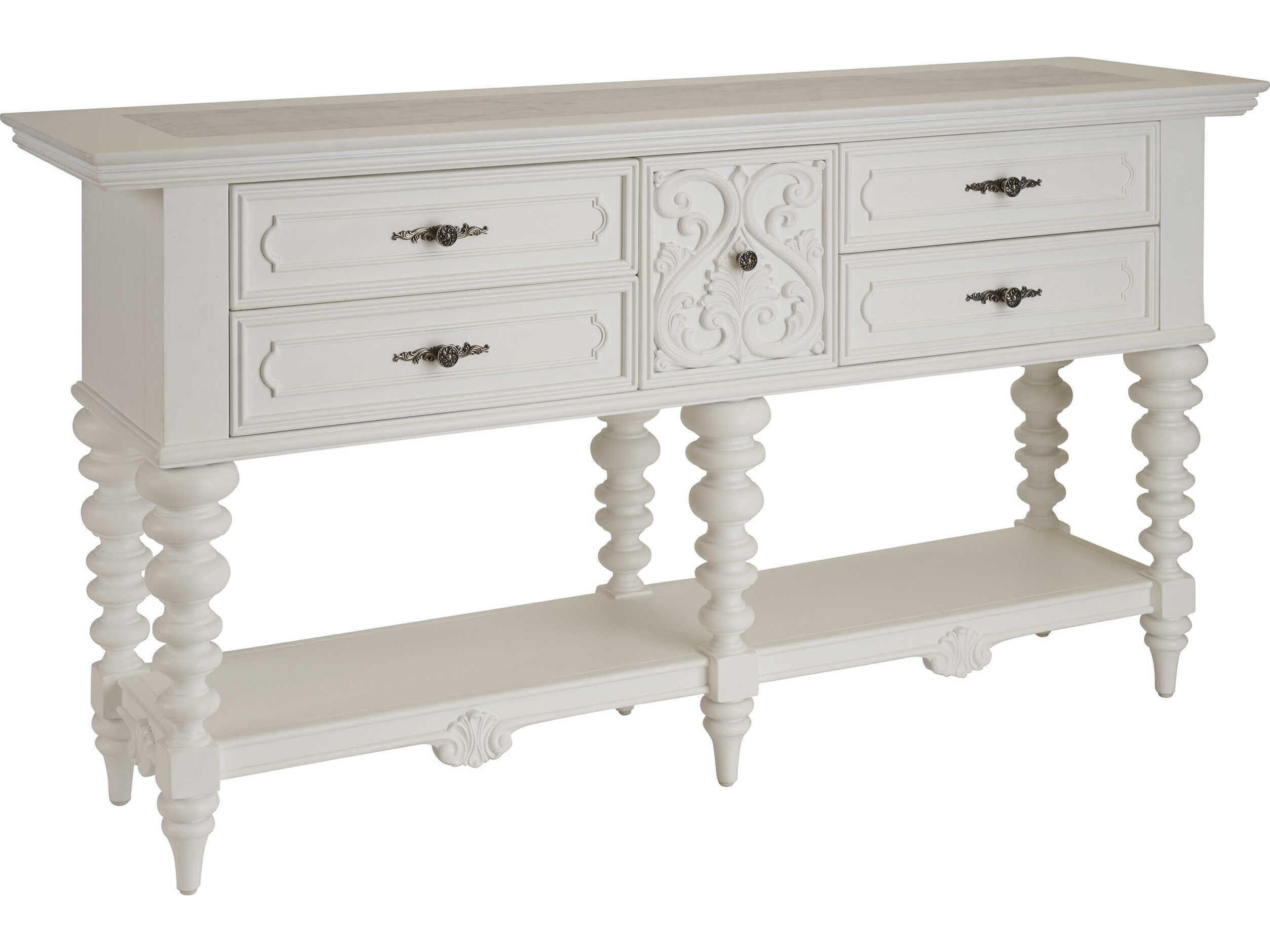 Villa Blanca 76" Mallet White Realto Sideboard