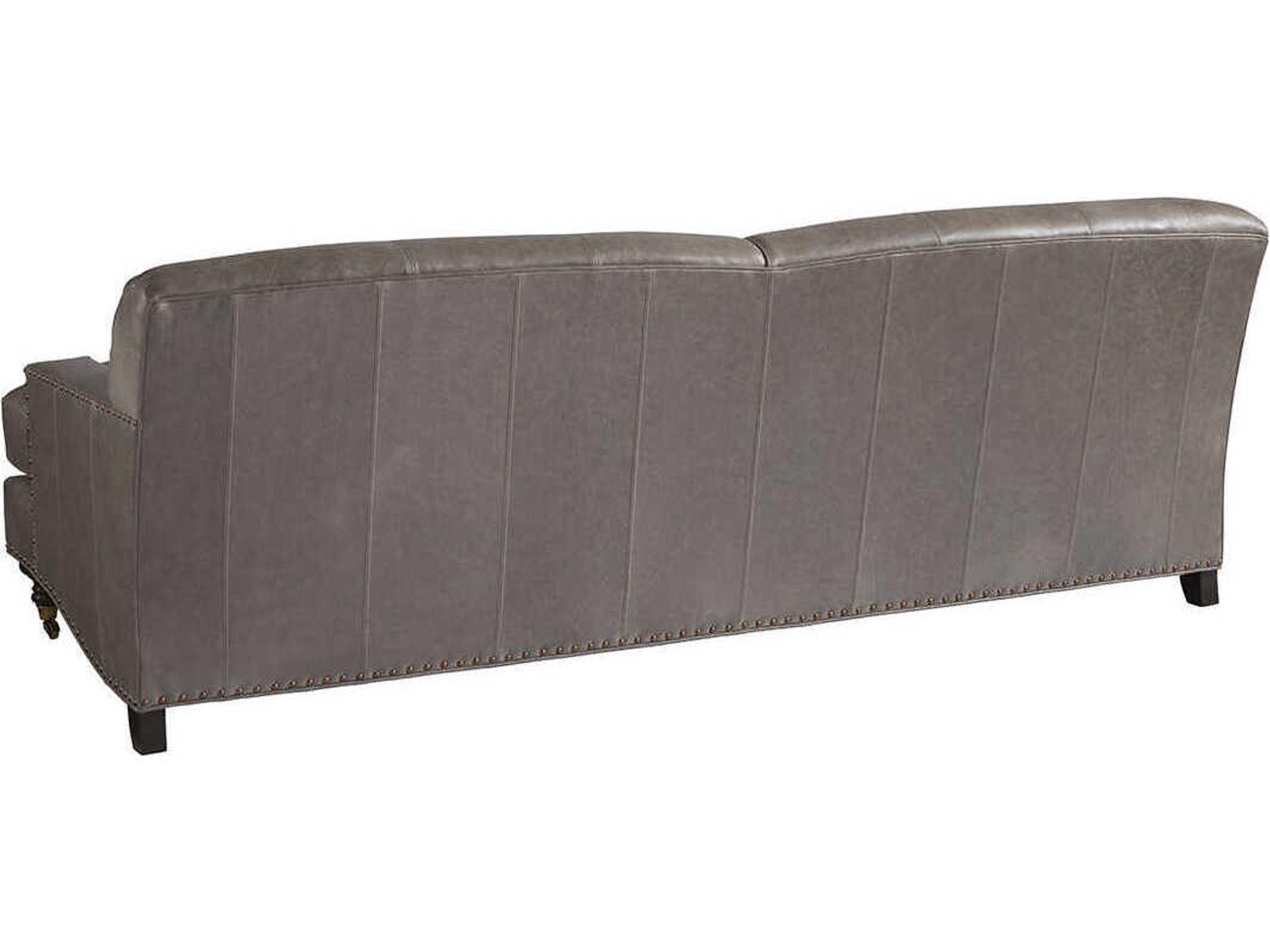 Barclay Butera Upholstery Oxford Leather Sofa