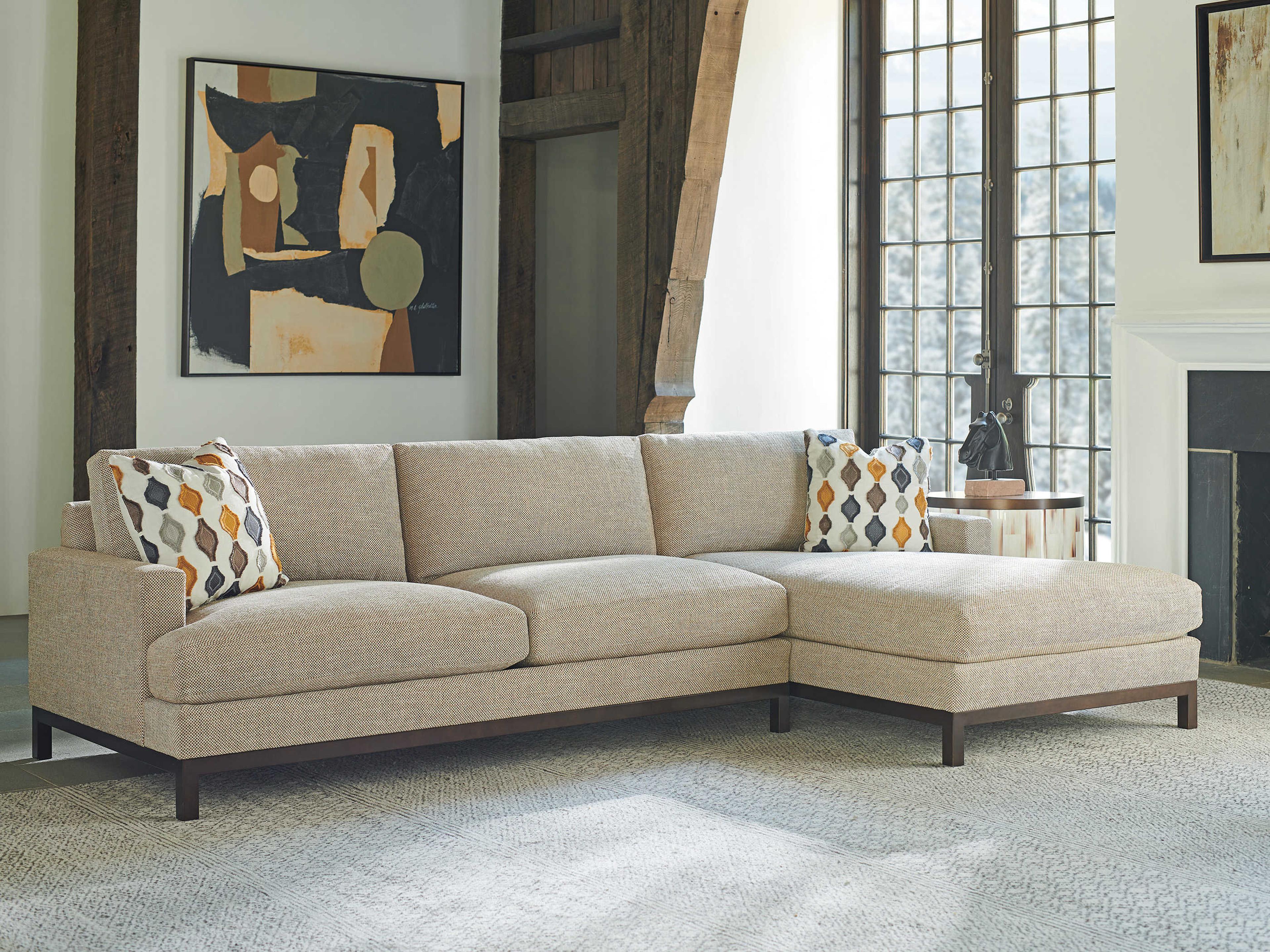 Barclay Butera Upholstery Horizon Cream Upholstered Sectional Sofa