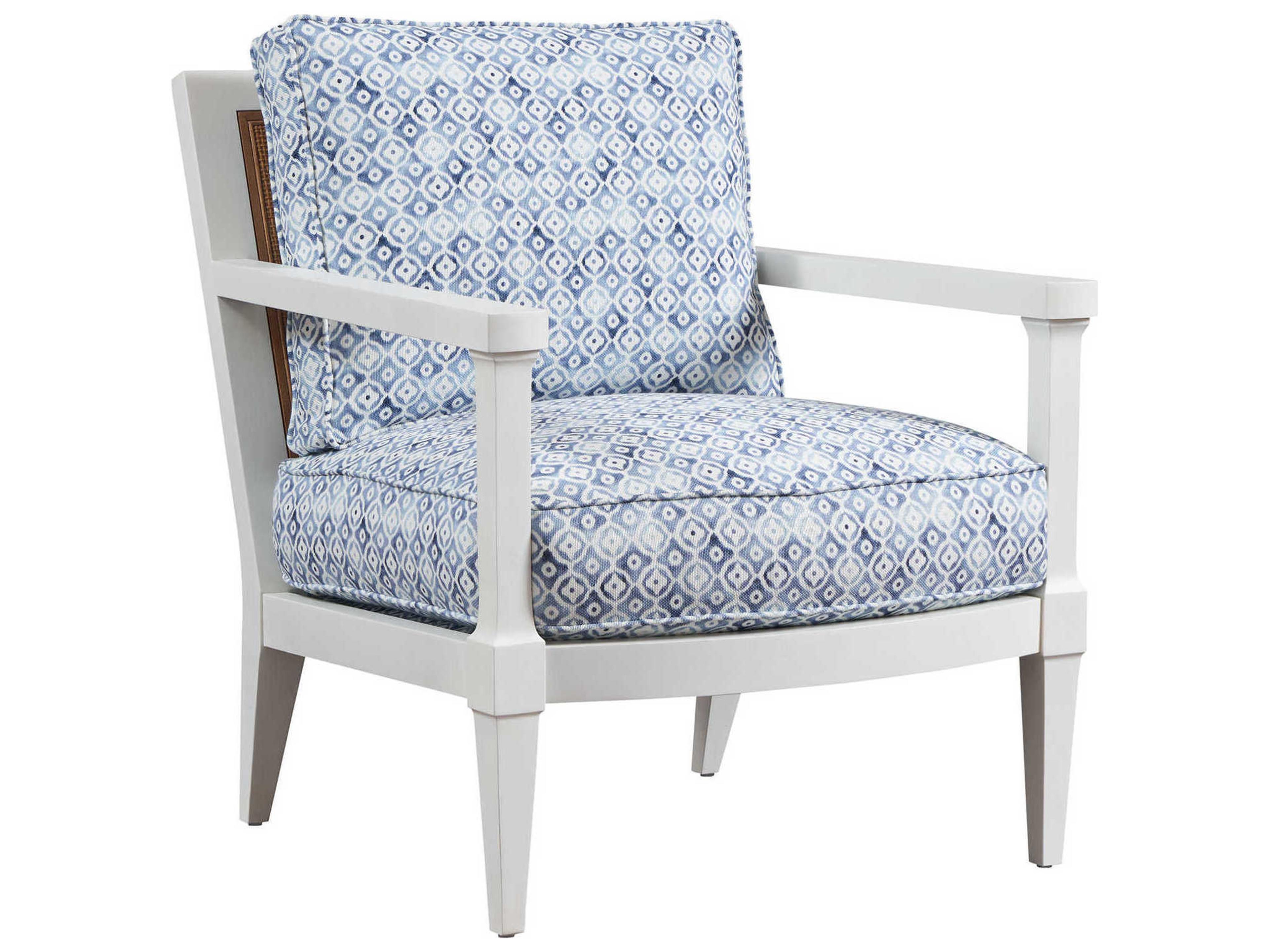 Upholstery Splashes Blue Fabric Accent Chair